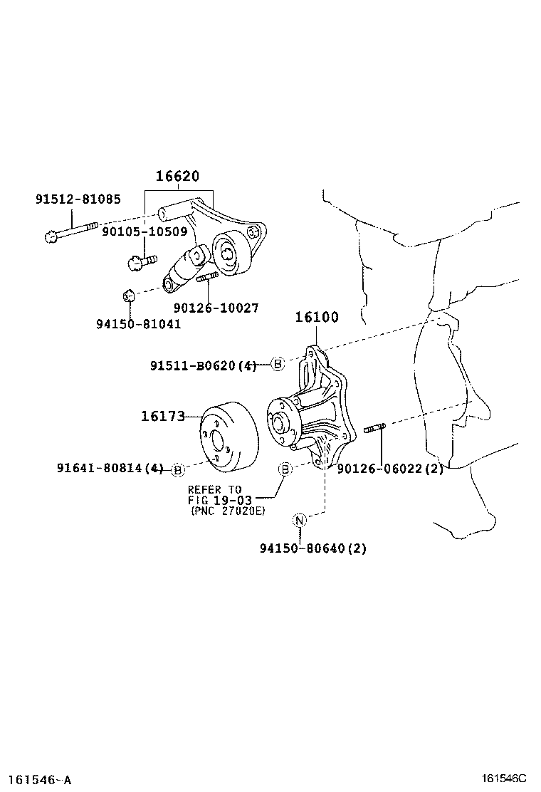 Daihatsu 16620-28011 - Parazīt / Vadrullītis, Ķīļrievu siksna ps1.lv