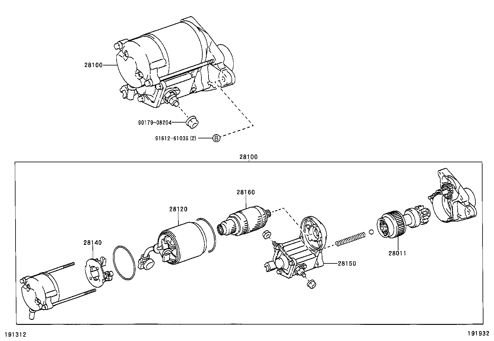 Daihatsu 28100 74270 - Starteris ps1.lv