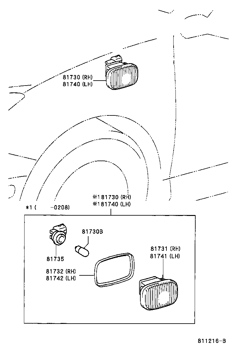 LEXUS 81730-20220 - Pagrieziena signāla lukturis ps1.lv