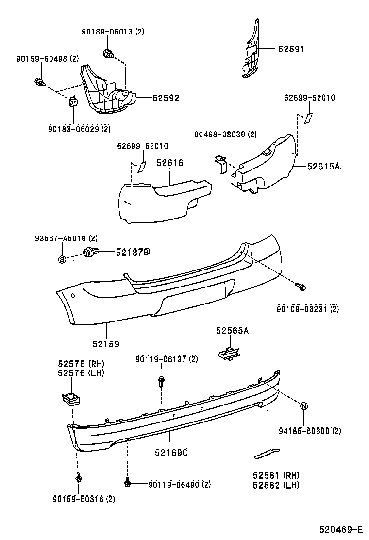 TOYOTA 52159-52031 - Bampers ps1.lv