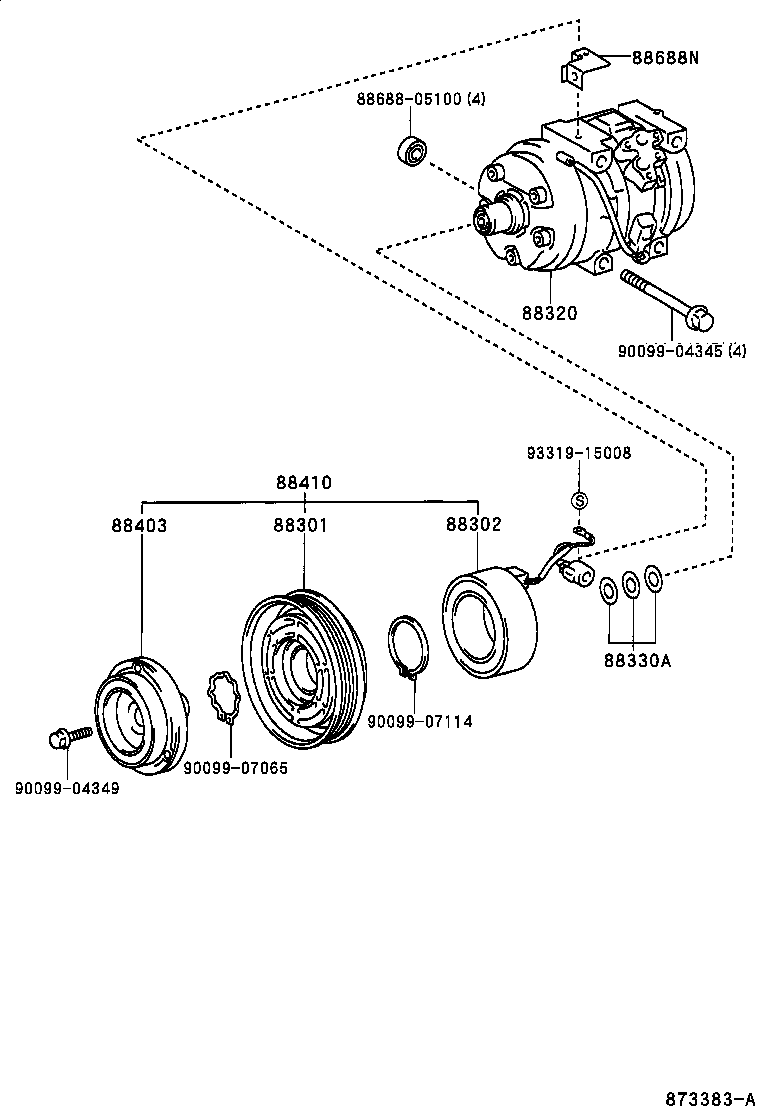 TOYOTA 88410-44050 - Kompresors, Gaisa kond. sistēma ps1.lv