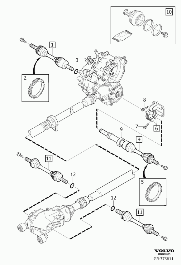 Volvo 8603881 - Piedziņas vārpsta ps1.lv