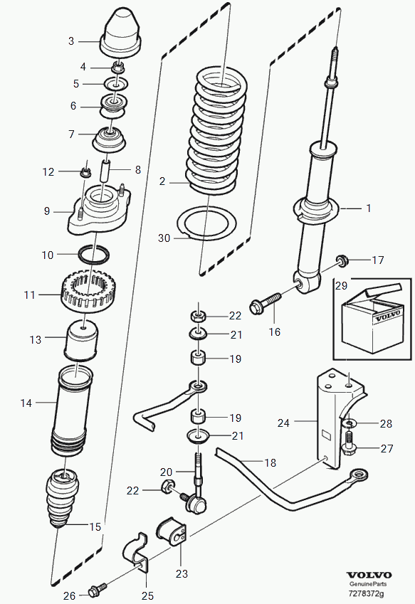 Volvo 30857446 - Amortizators ps1.lv