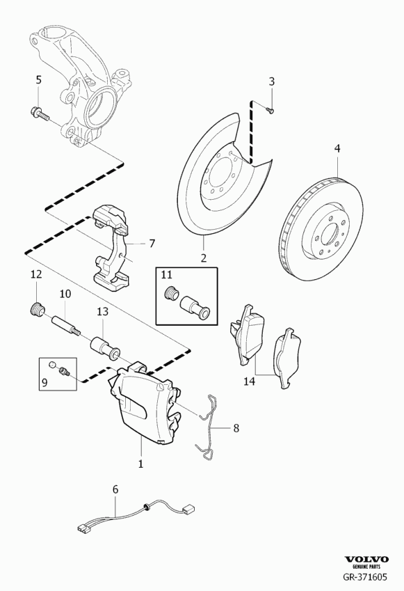 FORD 36000485 - Bremžu suporta skavas komplekts ps1.lv