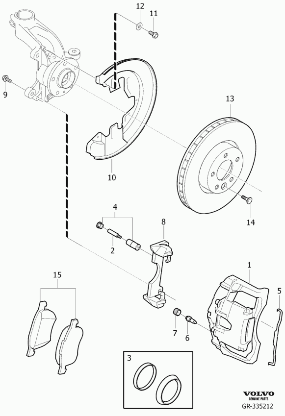 VOLVO (CHANGAN) 30793941 - Brake pad kit ps1.lv