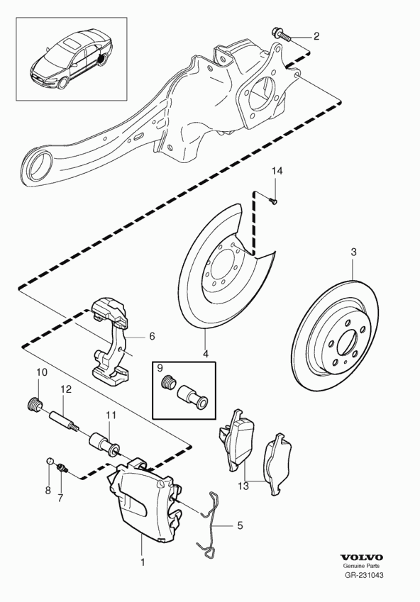 VOLVO (CHANGAN) 31341331 - Brake pad kit Comfort Pad ps1.lv