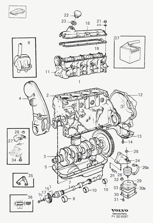 Volvo 1378870 - Blīve, Motora bloka galvas vāks ps1.lv