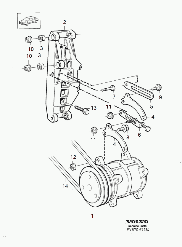 Volvo 6841028 - Kompresors, Gaisa kond. sistēma ps1.lv