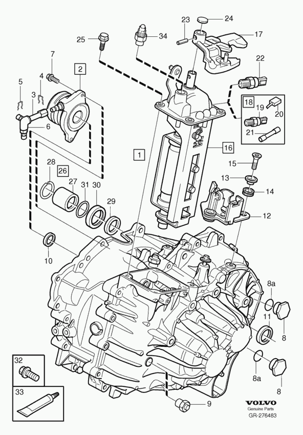 Volvo 31259889 - Centrālais izslēdzējmehānisms, Sajūgs ps1.lv