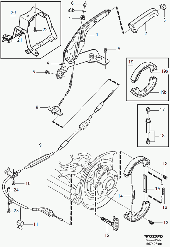 Volvo 31257570 - Regulēšanas / Vadības elements, Stāvbremze ps1.lv