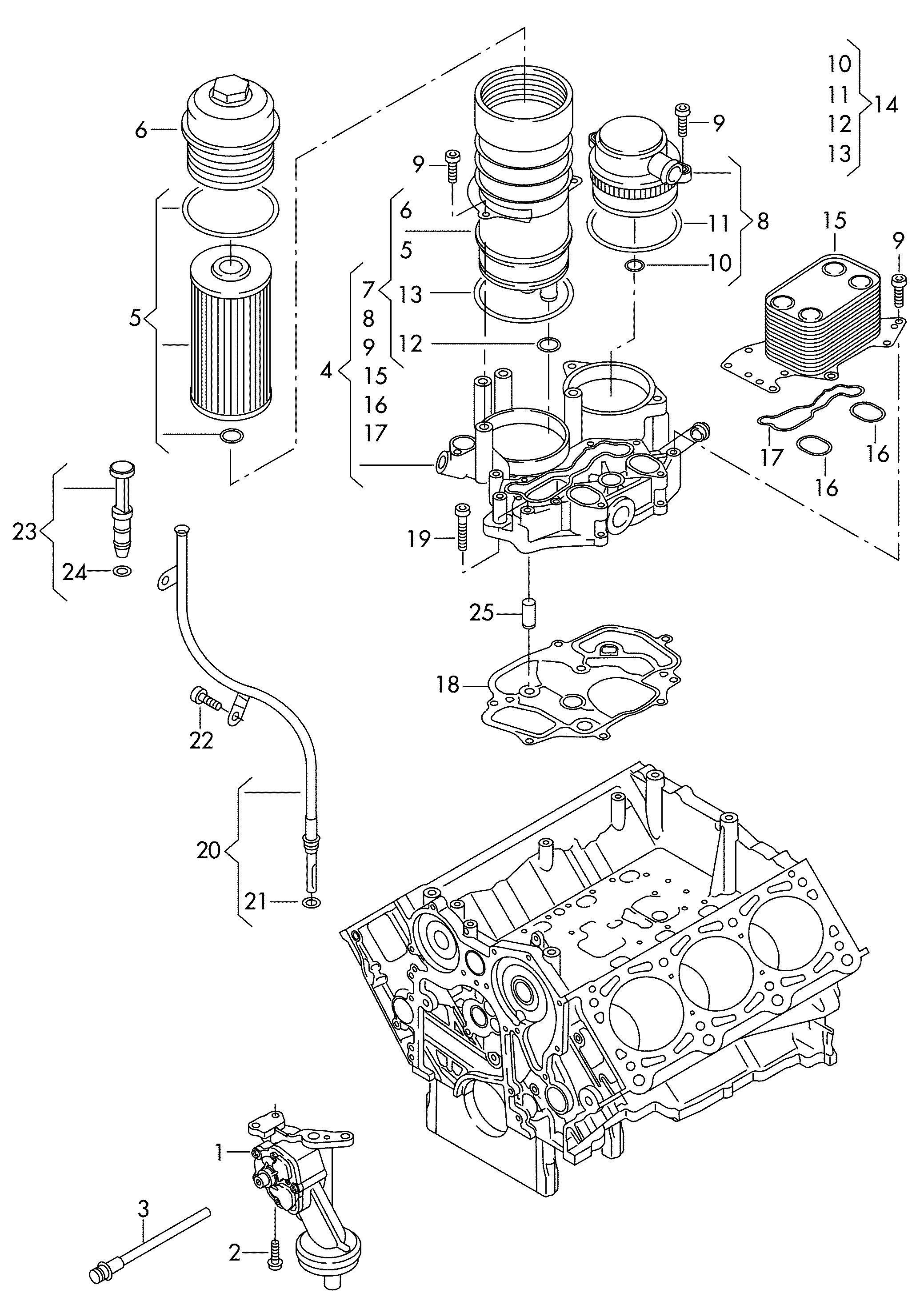 VAG 059 103 495 G - Eļļas atdalītājs, Kartera ventilācija ps1.lv