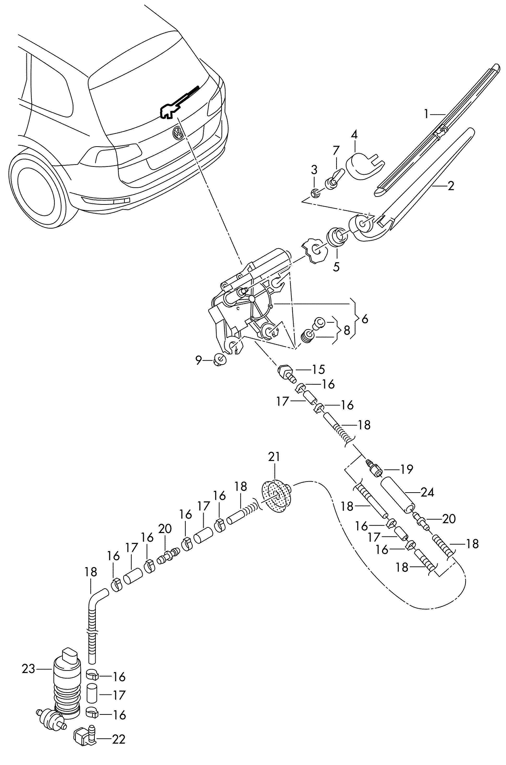 AUDI 8K9955205 - Stikla tīrītāja slotiņa ps1.lv