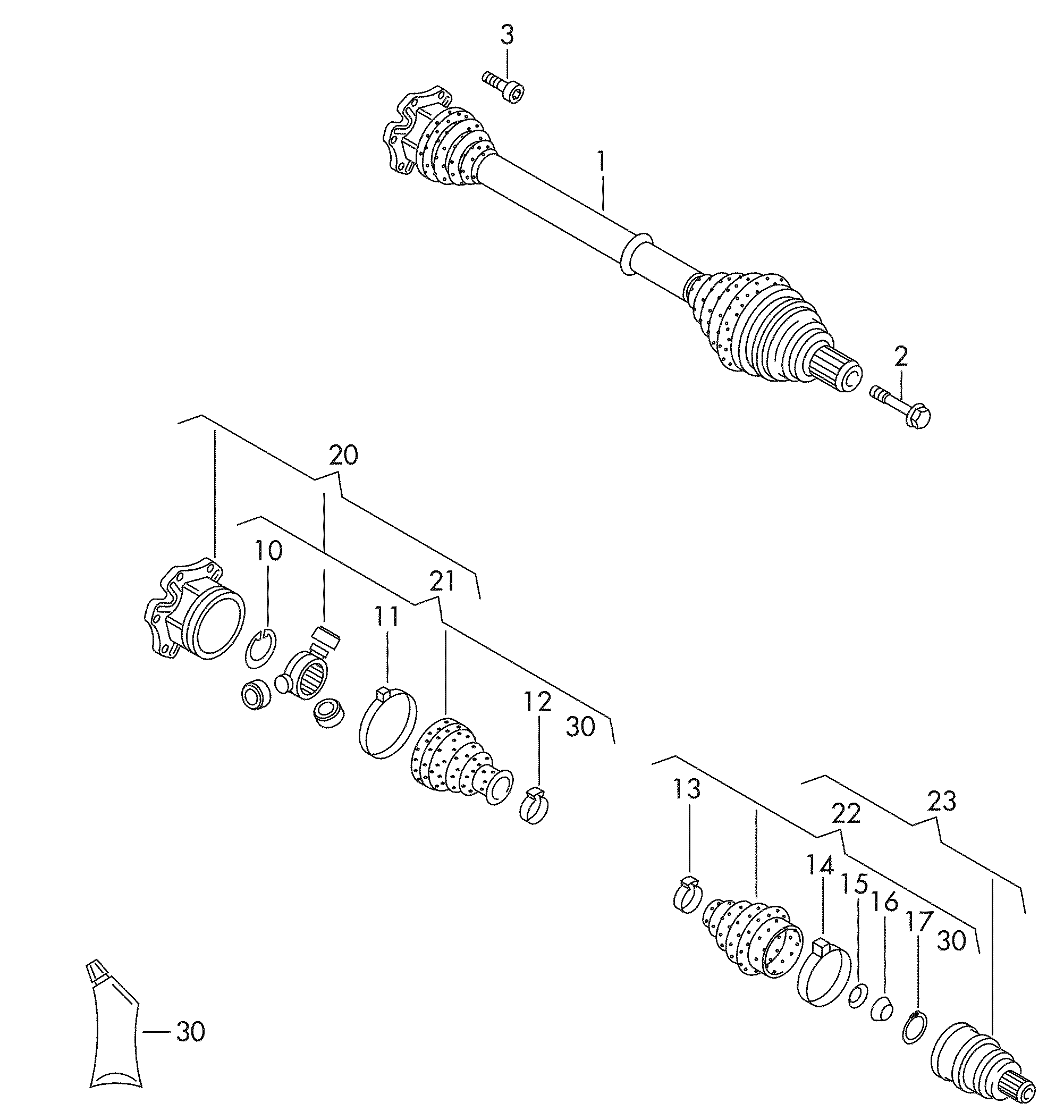 AUDI 1K0407271NT - Piedziņas vārpsta ps1.lv