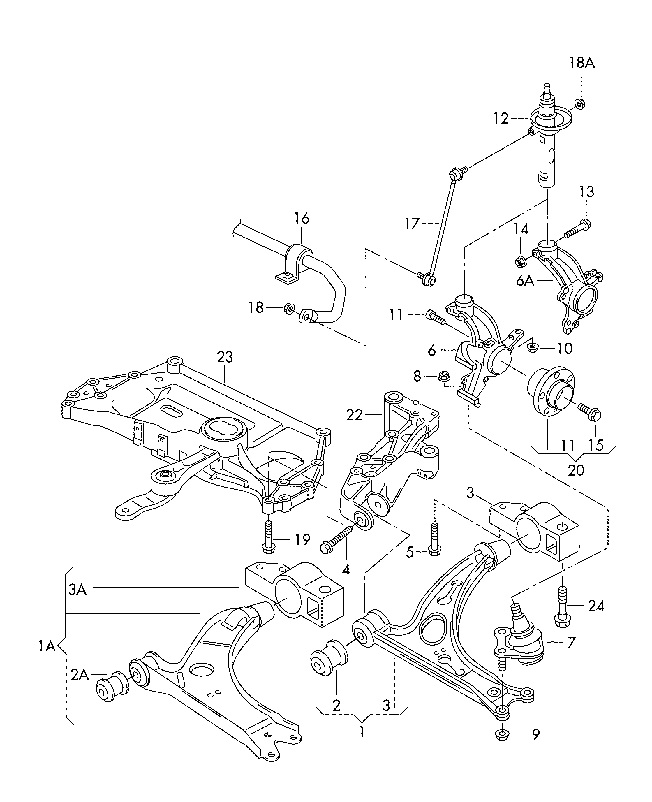 VW 1K0 407 151 AC - Neatkarīgās balstiekārtas svira, Riteņa piekare ps1.lv