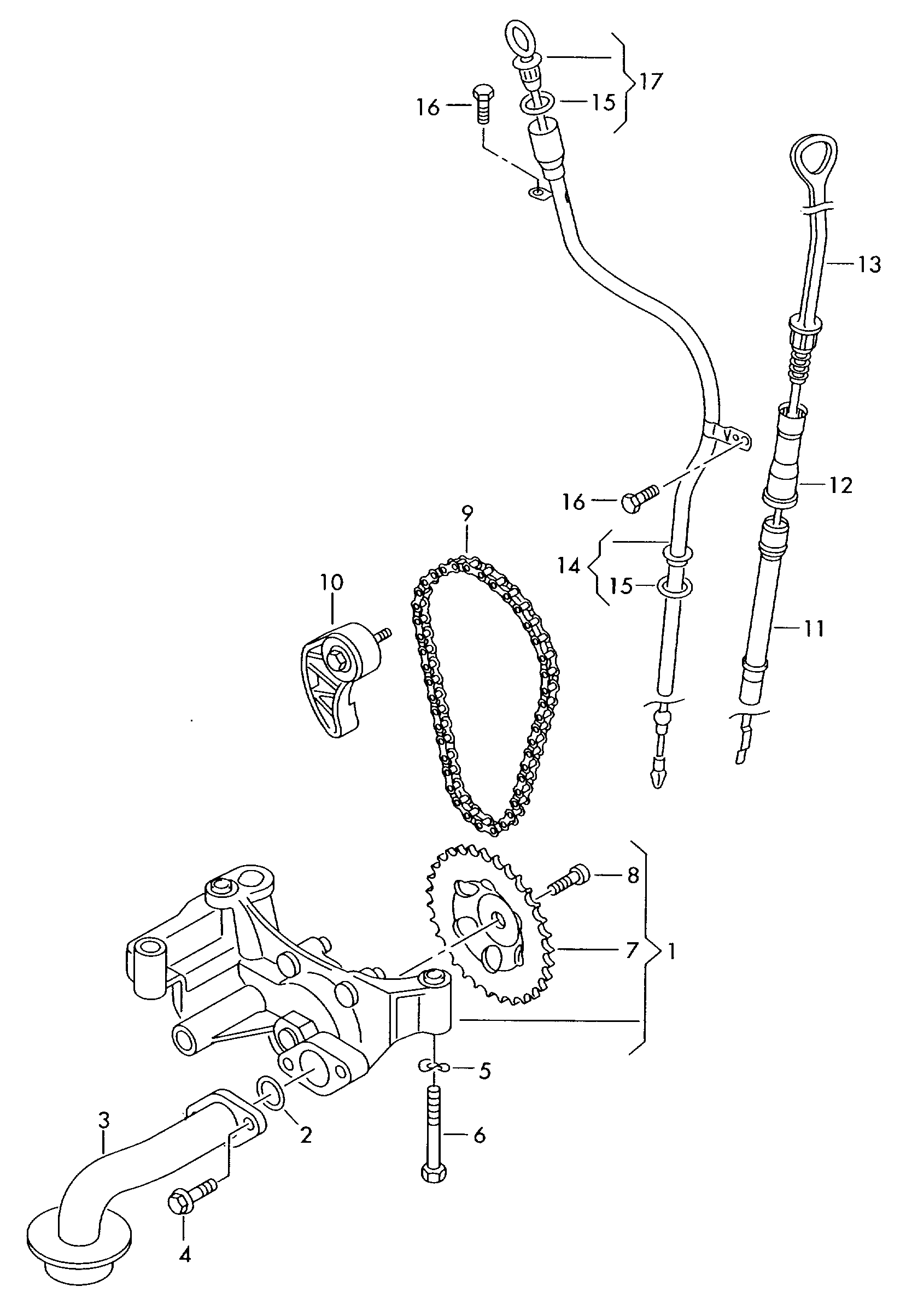 AUDI 038 115 230 A - Ķēde, Eļļas sūkņa piedziņa ps1.lv