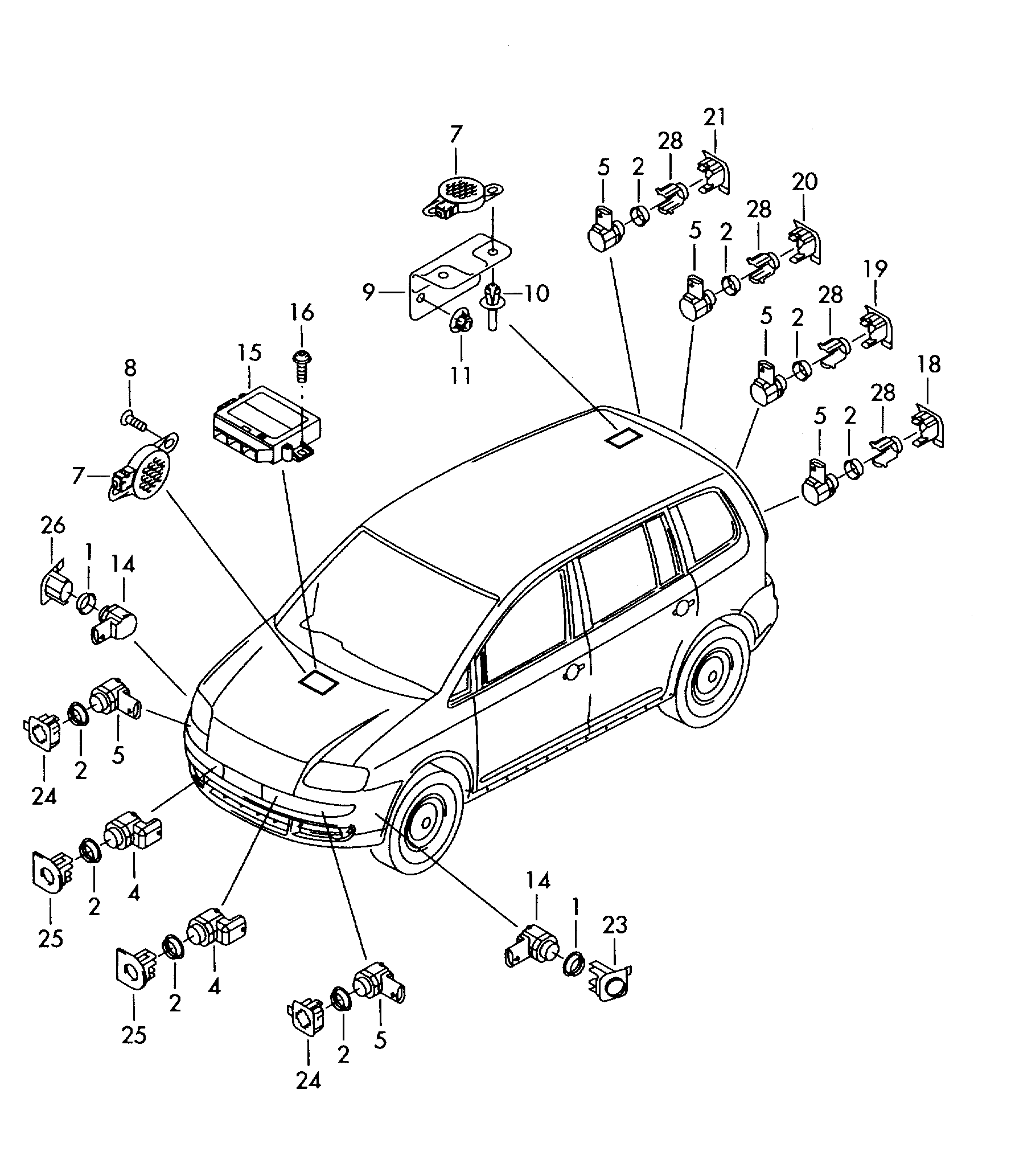 Skoda 3C0 919 275 R - Sensor ps1.lv