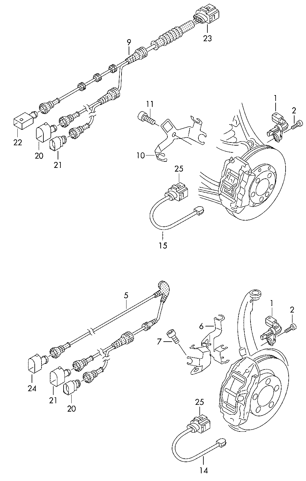 AUDI 7P0 927 807 A - Devējs, Riteņu griešanās ātrums ps1.lv