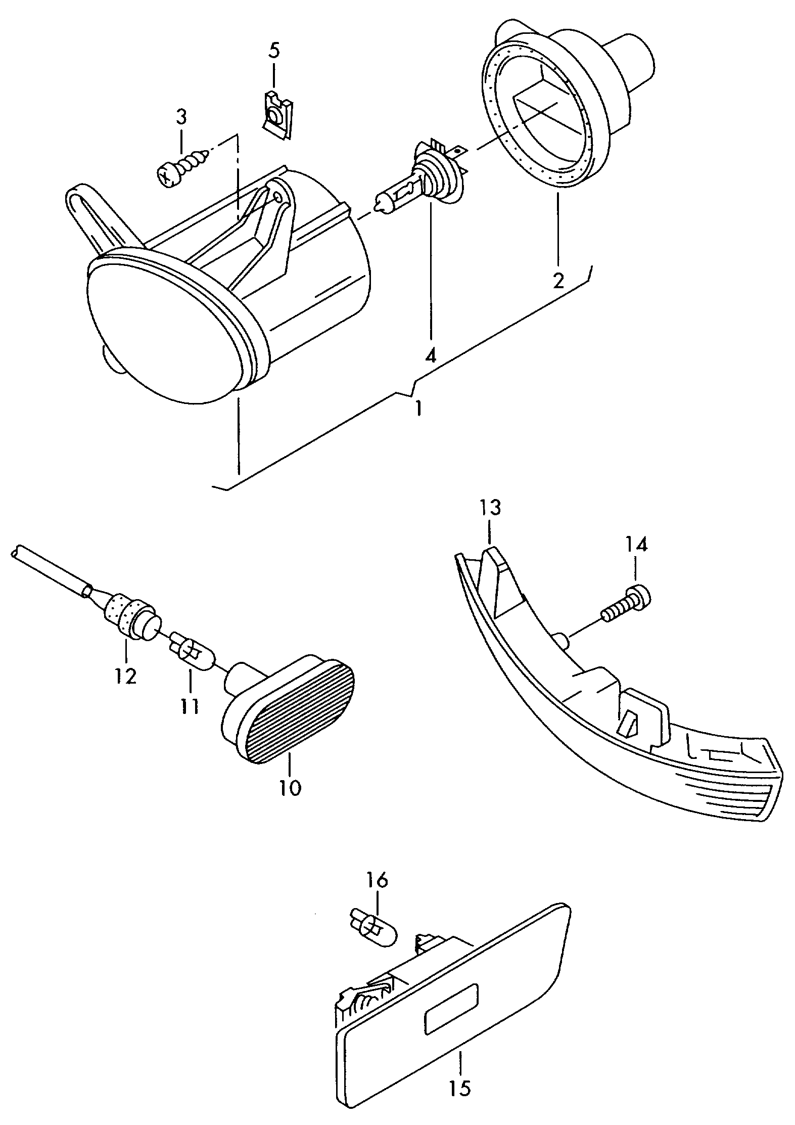 VW 1J0 949 117 - Pagrieziena signāla lukturis ps1.lv