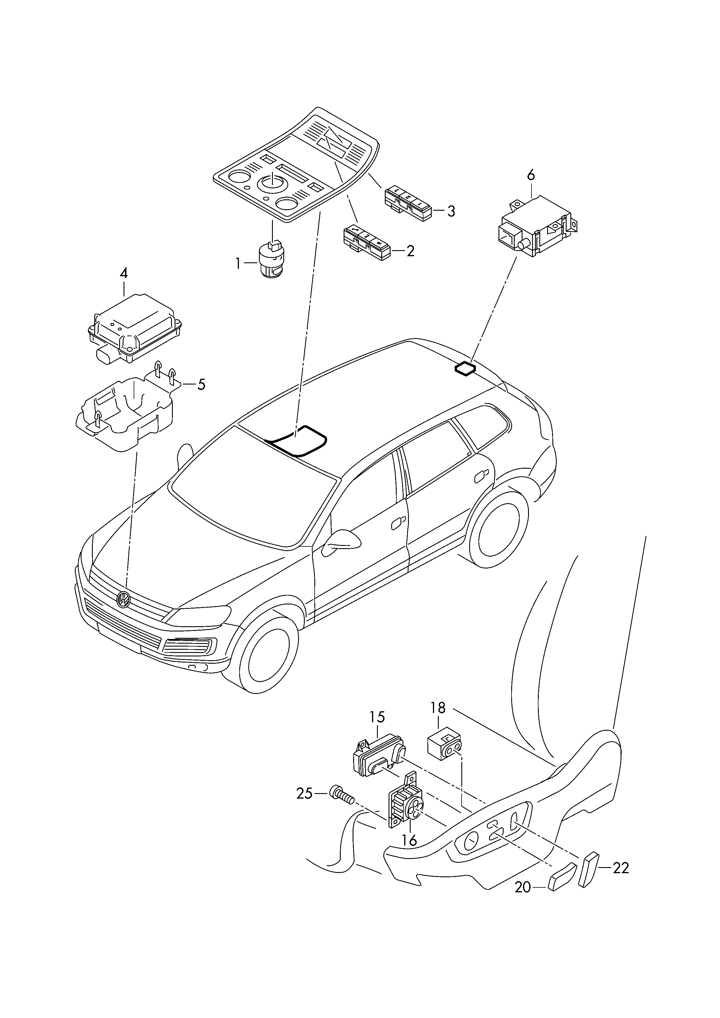 Skoda 7P6 959 747 A - Regulēšanas elements, Sēdekļa regulēšana ps1.lv