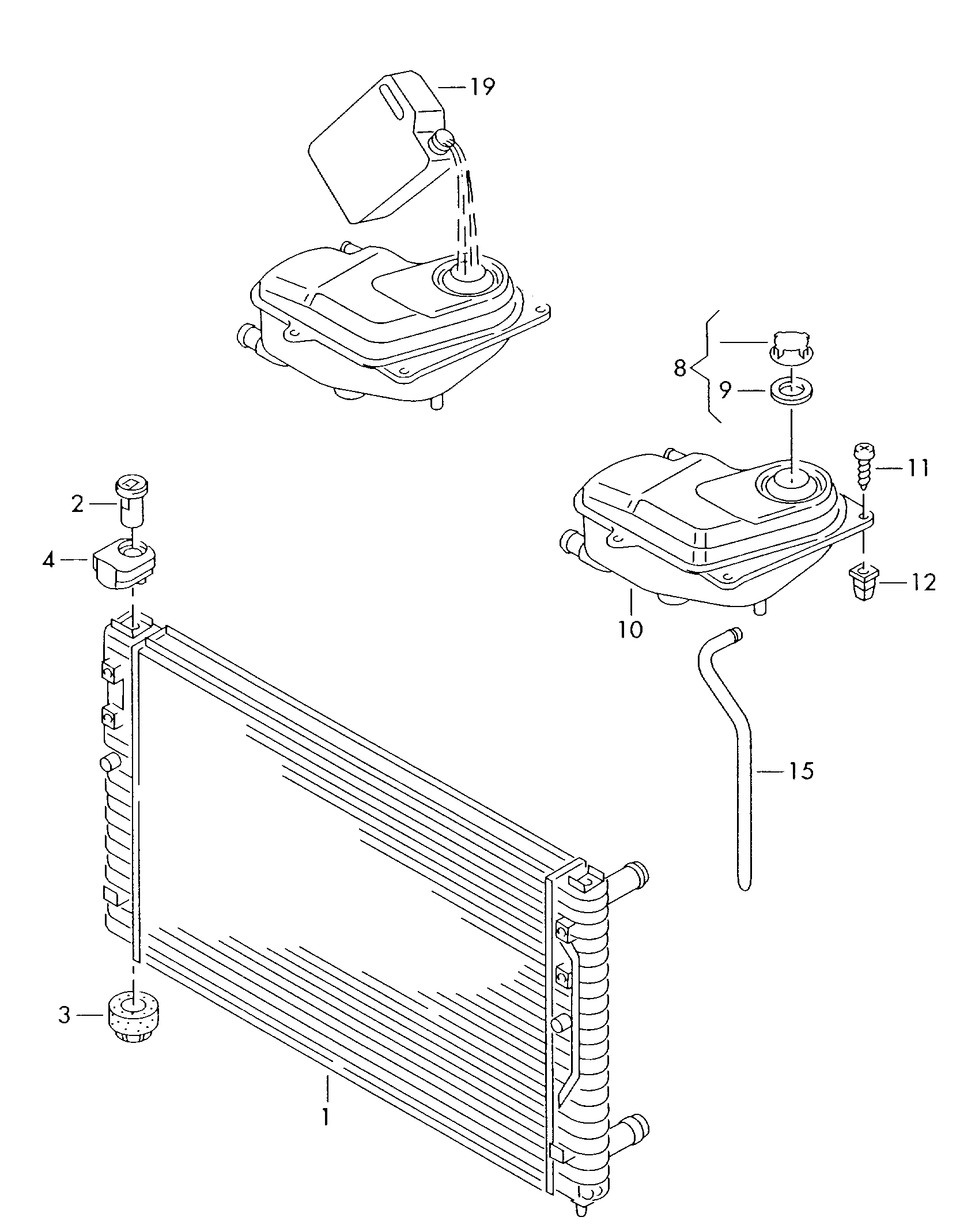 Skoda 8D0 121 403 L - Kompensācijas tvertne, Dzesēšanas šķidrums ps1.lv