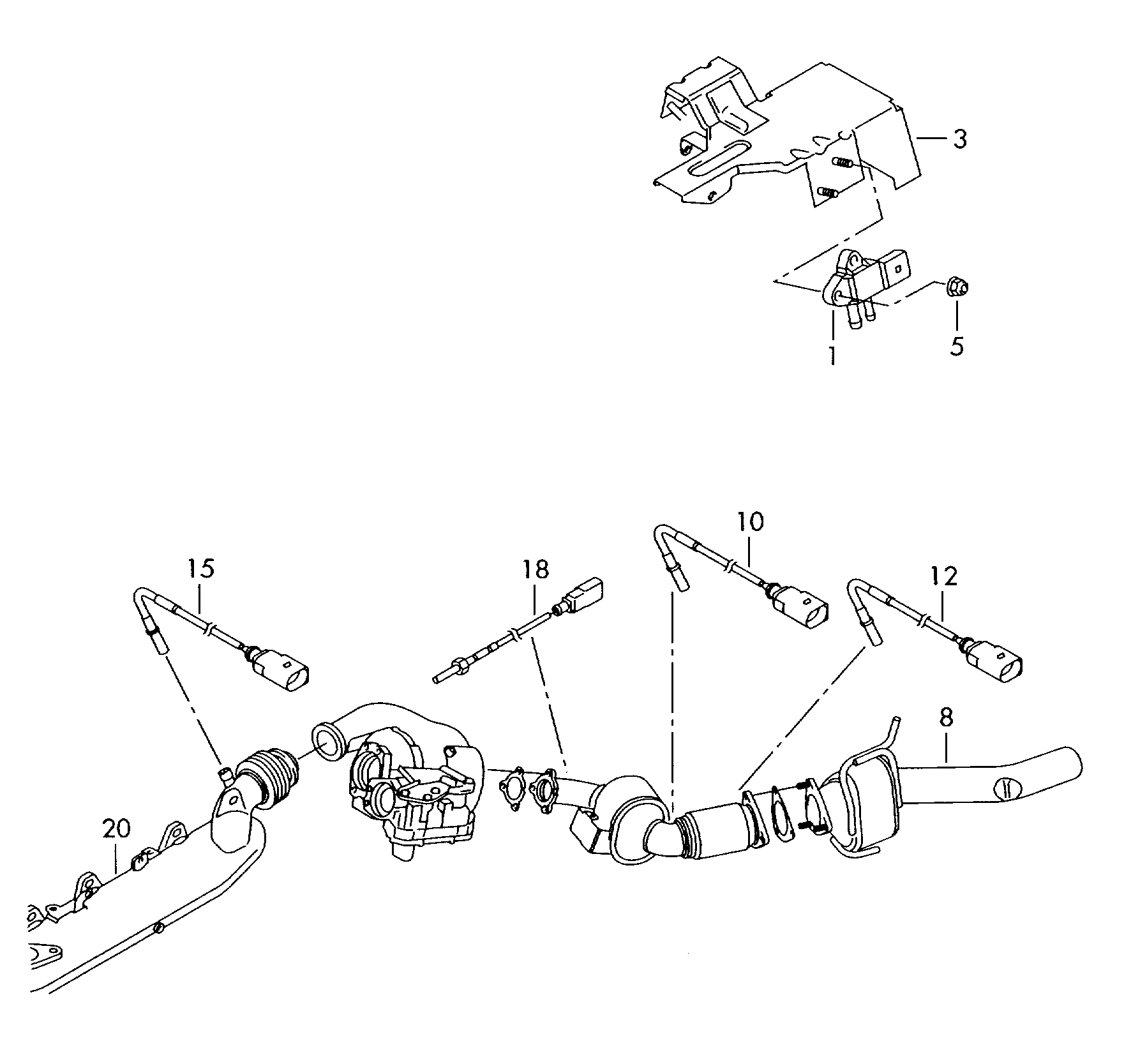 AUDI 059 906 088 A - Devējs, Izplūdes gāzu temperatūra ps1.lv