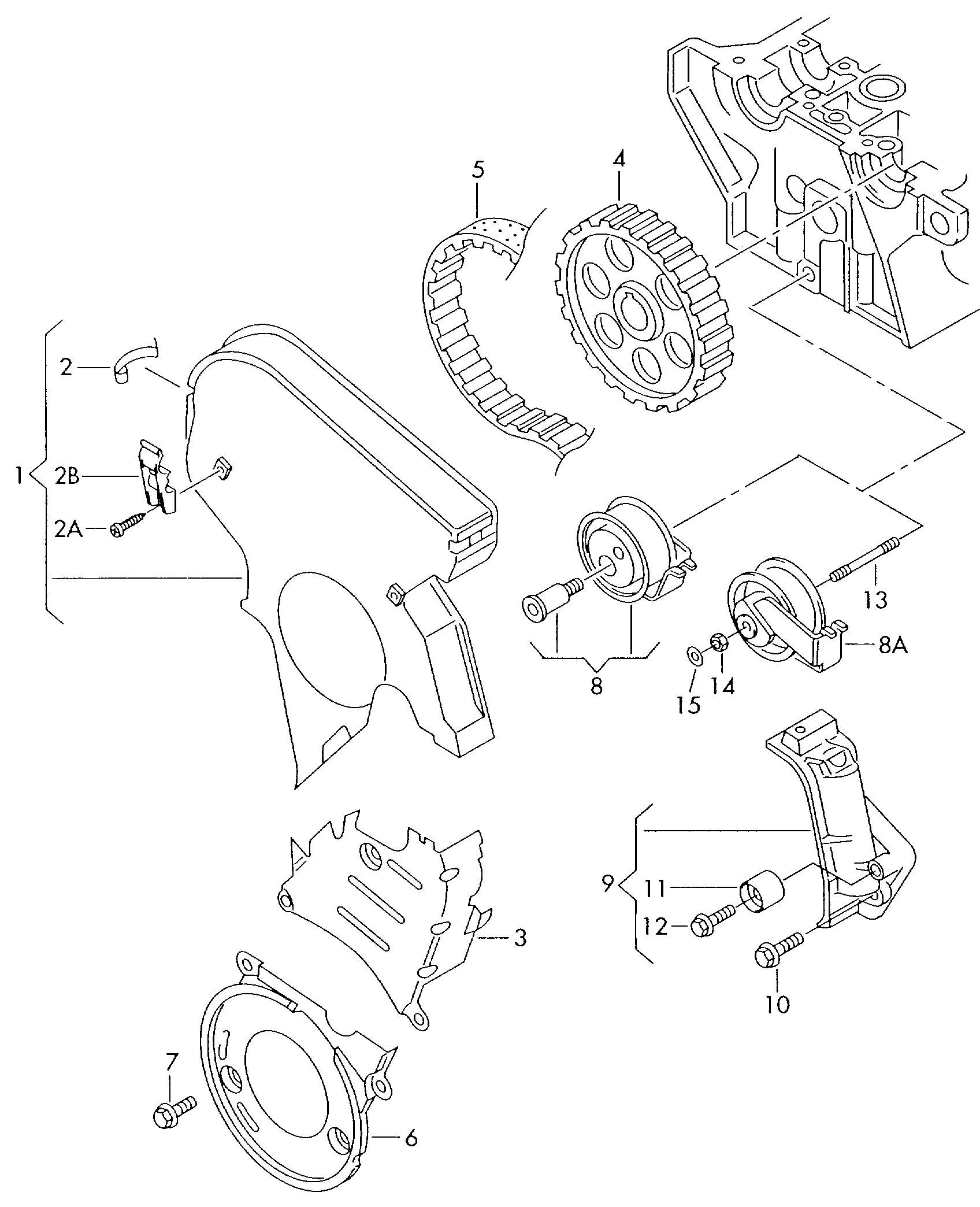 VAG 06B109243B - Spriegotājrullītis, Gāzu sadales mehānisma piedziņas siksna ps1.lv