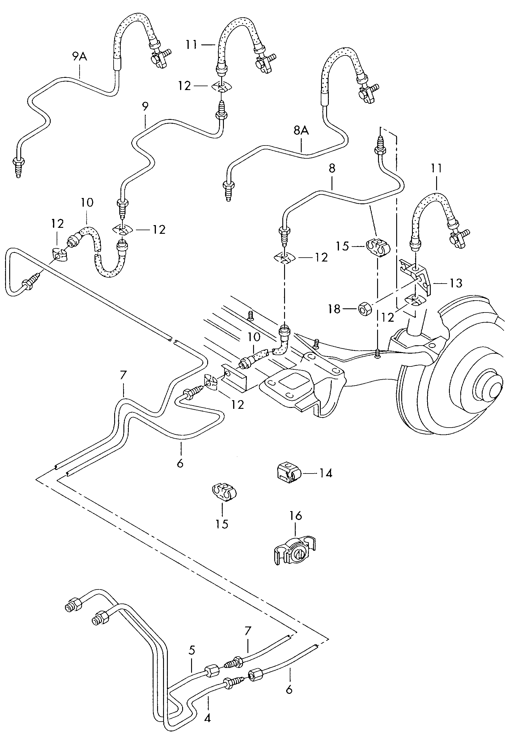 Skoda 4E0 611 775 F - Bremžu šļūtene ps1.lv