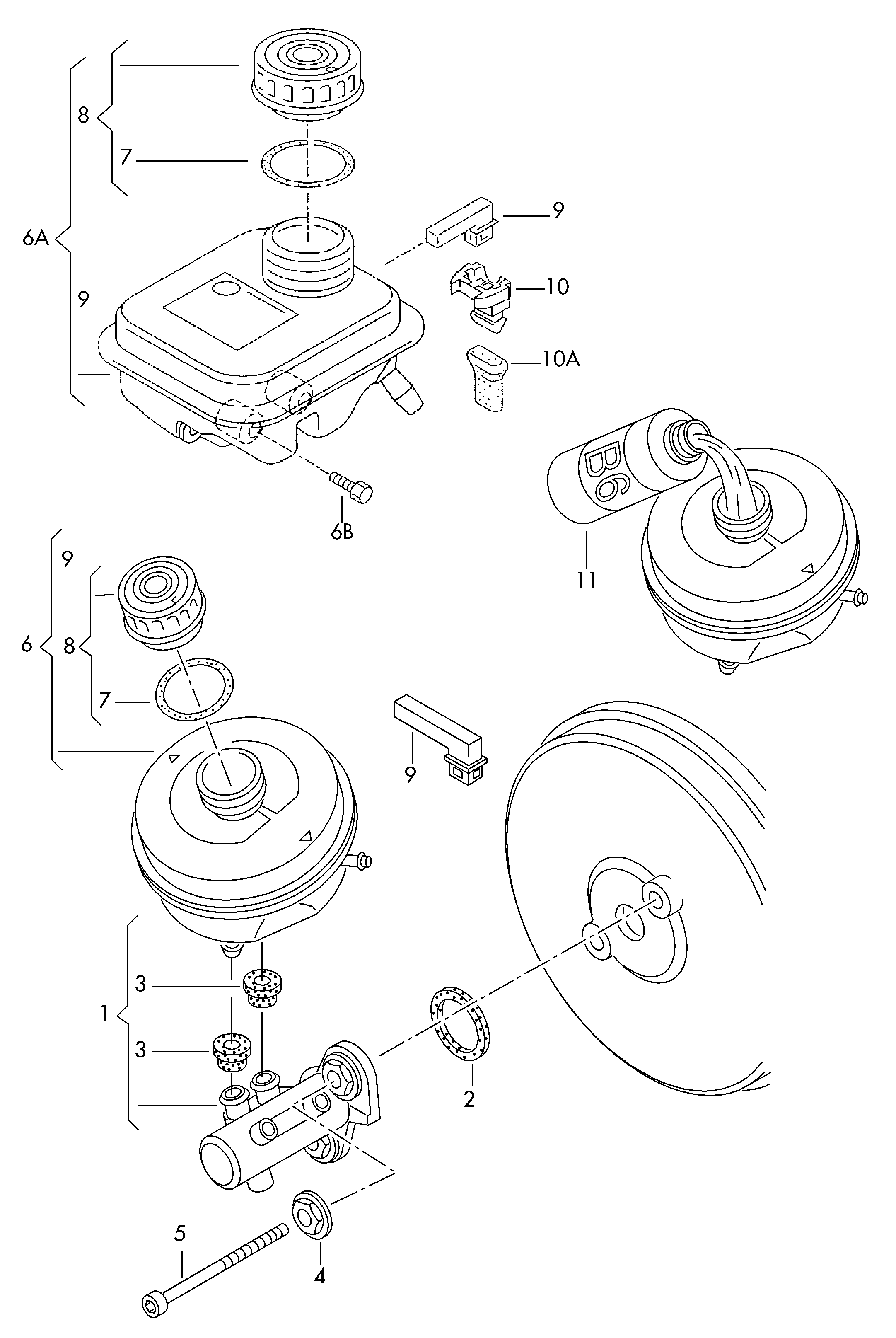 VAG 8E0 611 021 - Galvenais bremžu cilindrs ps1.lv