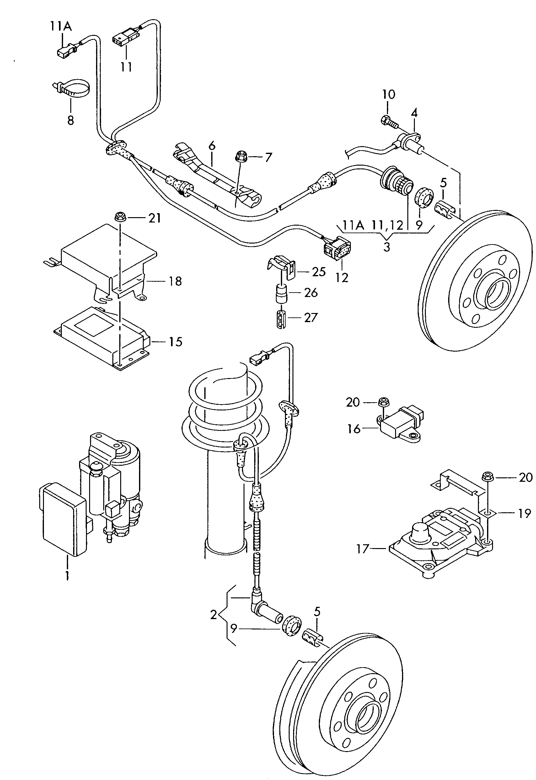 VAG 3B0927807B - Devējs, Riteņu griešanās ātrums ps1.lv