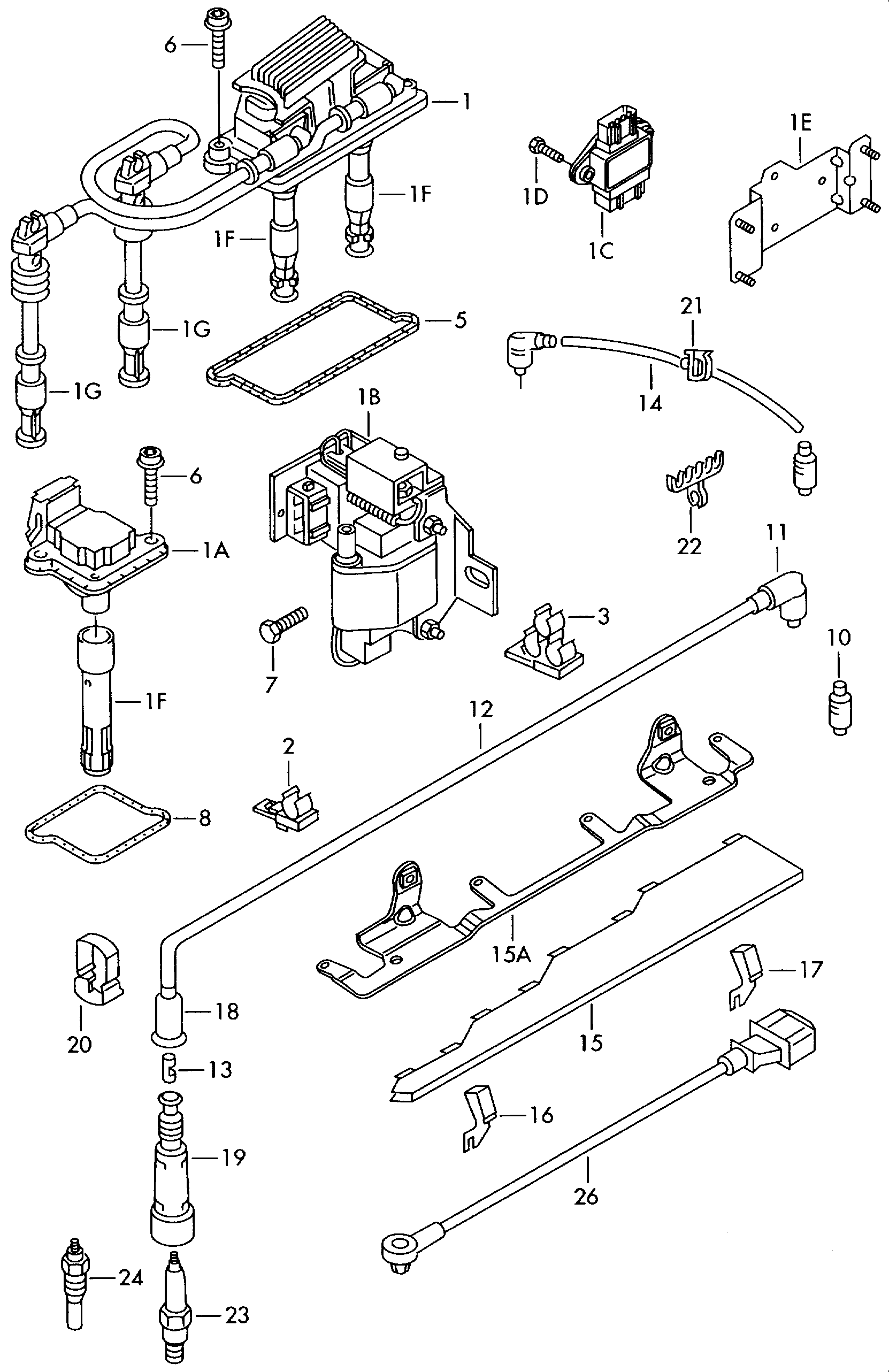 AUDI 06A 905 115 D - Aizdedzes spole ps1.lv