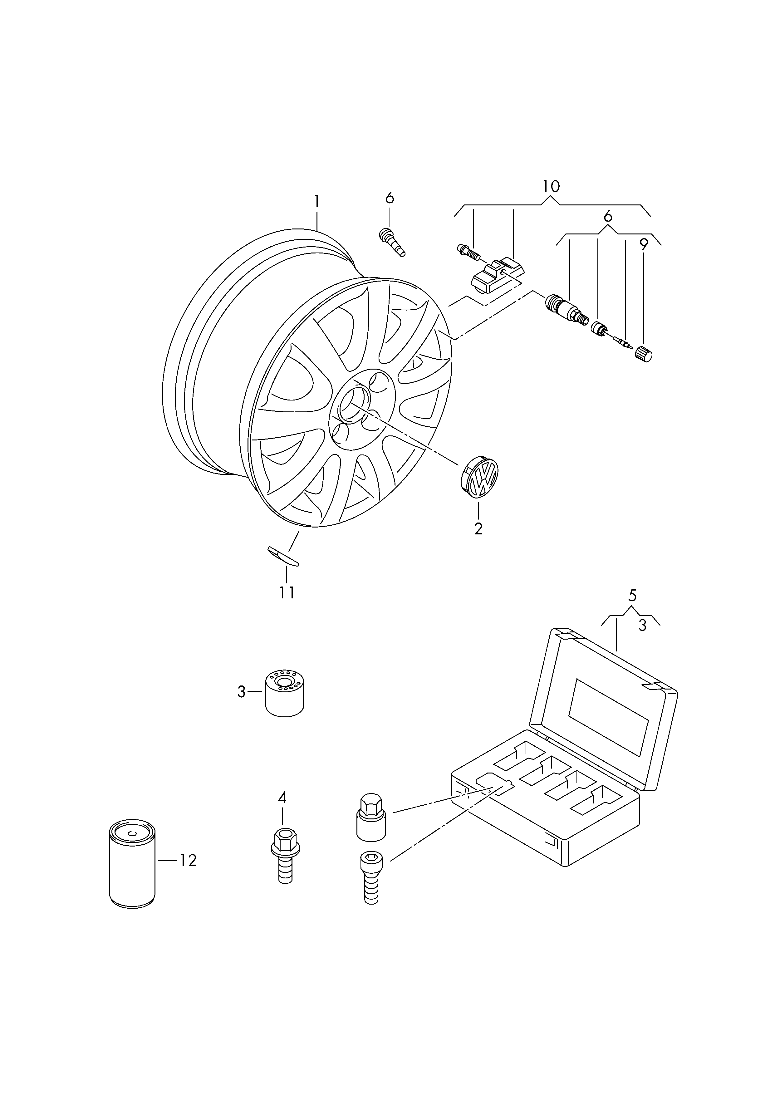 VW WHT 004 676 - Riteņa stiprināšanas skrūve ps1.lv