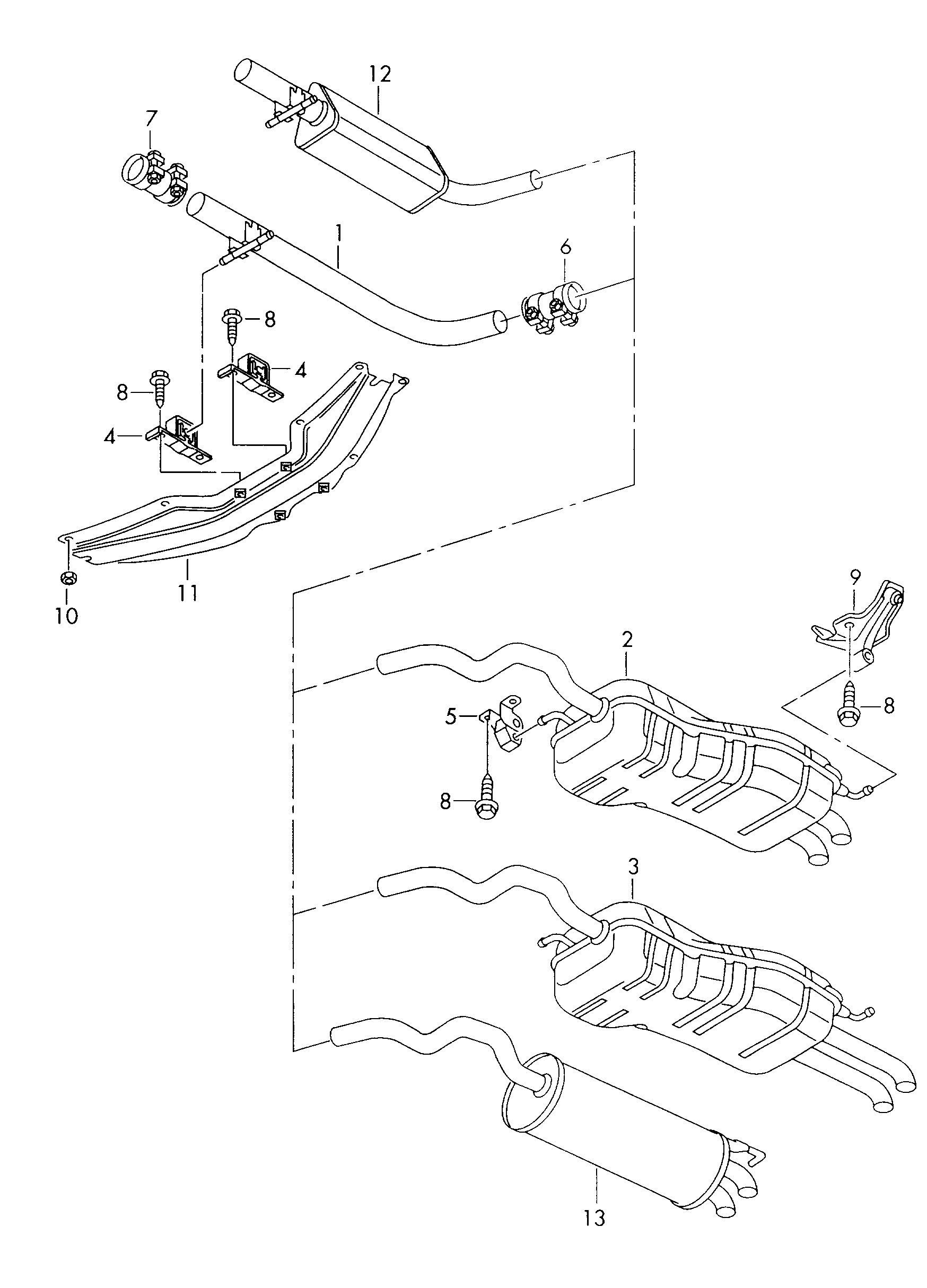 AUDI 1J6253609BN - Izplūdes gāzu trokšņa slāpētājs (pēdējais) ps1.lv