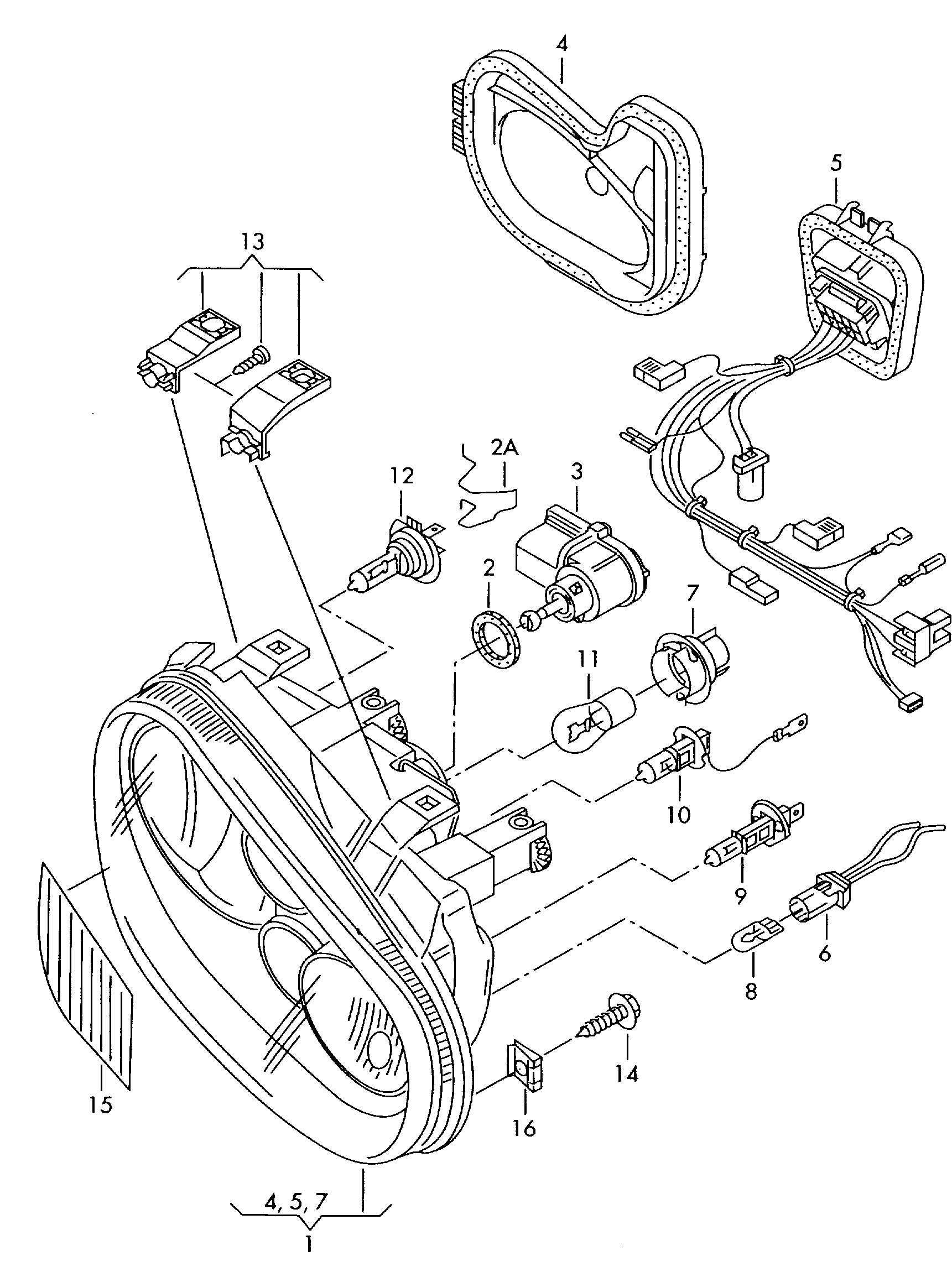 VW 1J0998225 - Kronšteins, Pamatlukturis ps1.lv