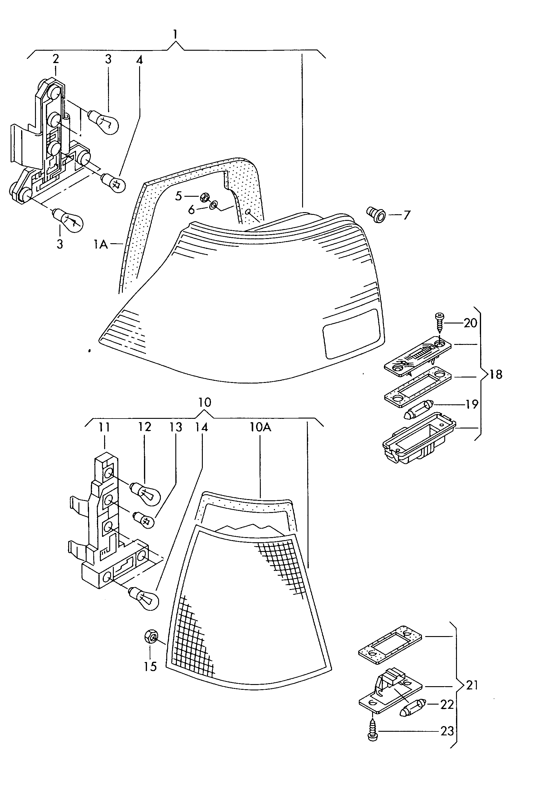 VW 1J5943021 - Numurzīmes apgaismojuma lukturis ps1.lv