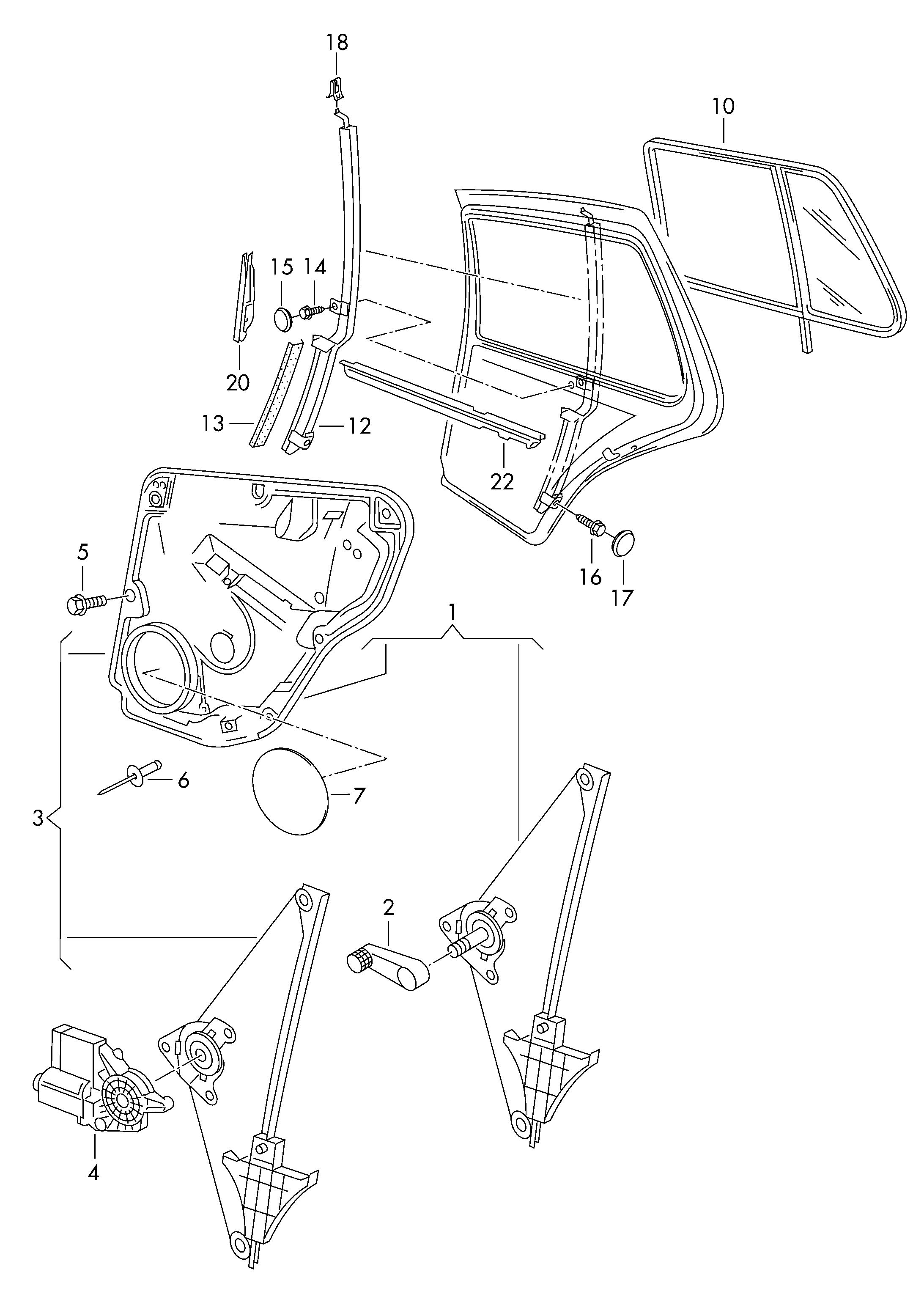 VAG 1J5 839 461 A - Stikla pacelšanas mehānisms ps1.lv