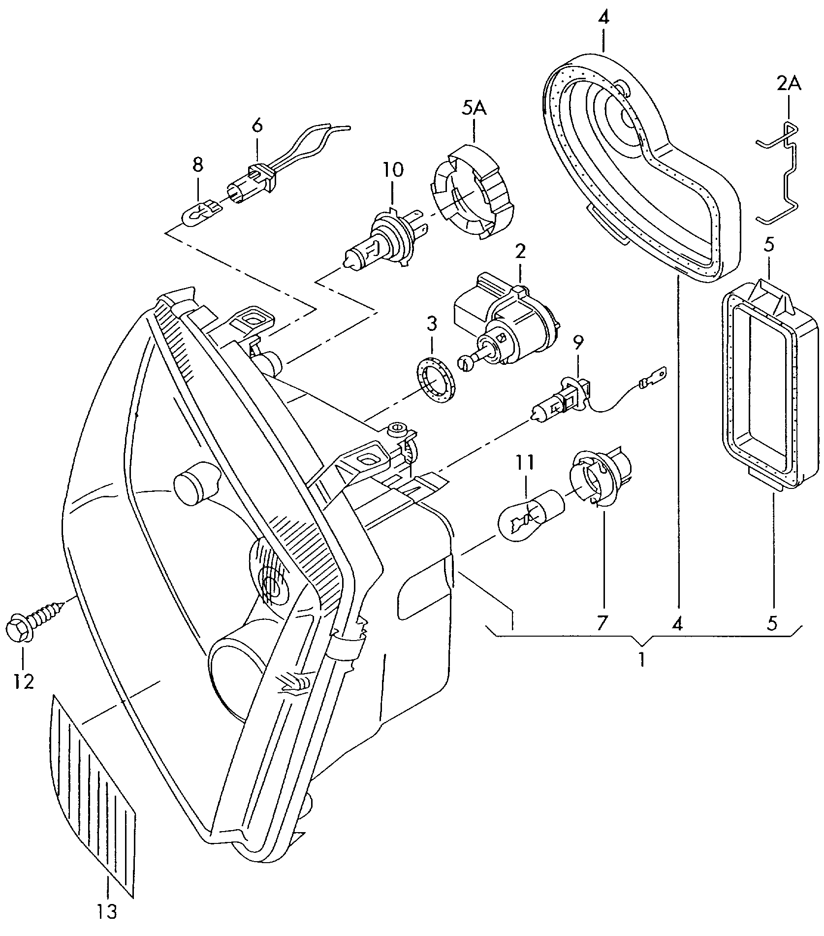 VAG 1J5941017BE - Pamatlukturis ps1.lv