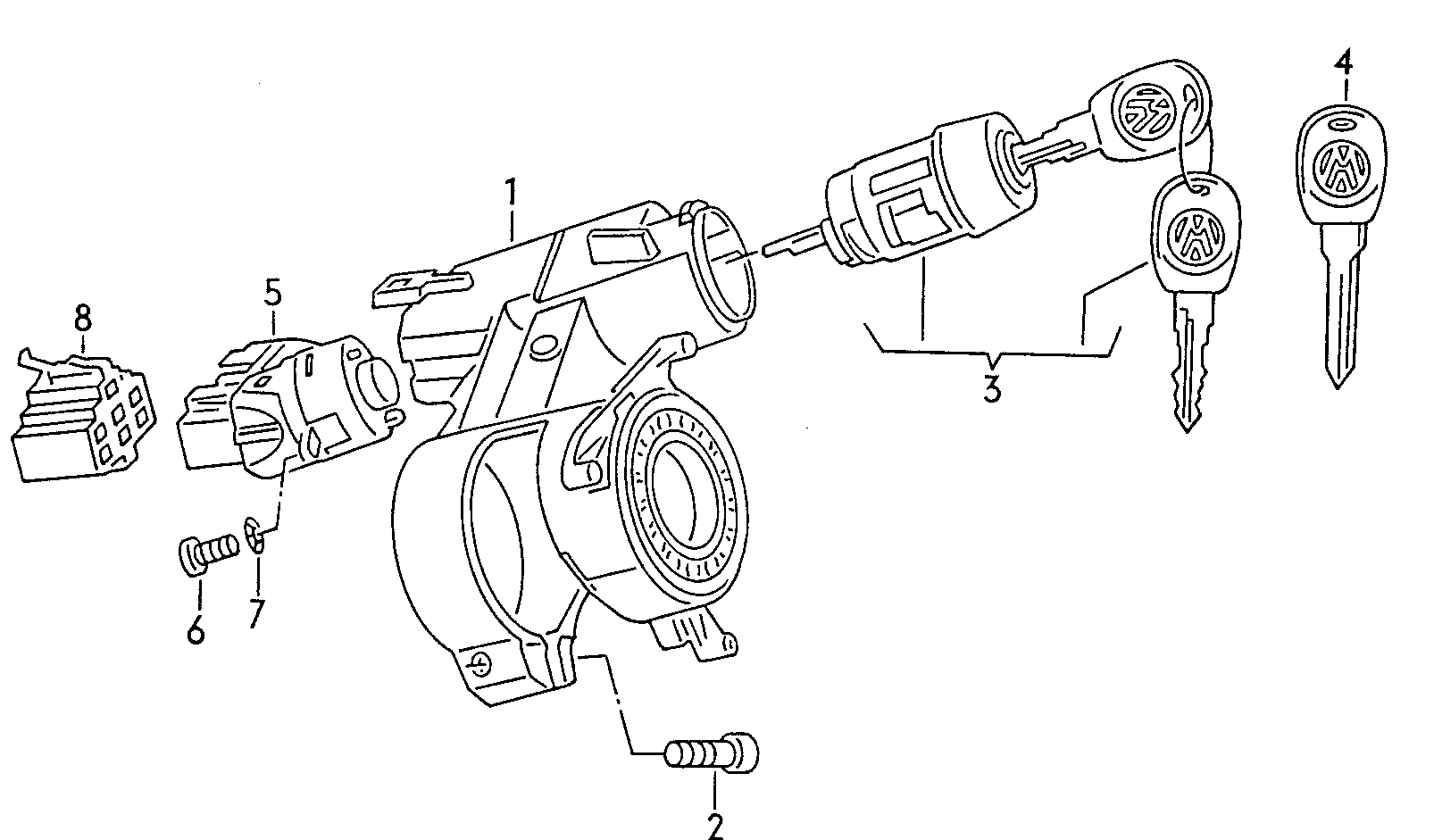 Skoda 6N0 905 865 - Aizdedzes slēdzis ps1.lv