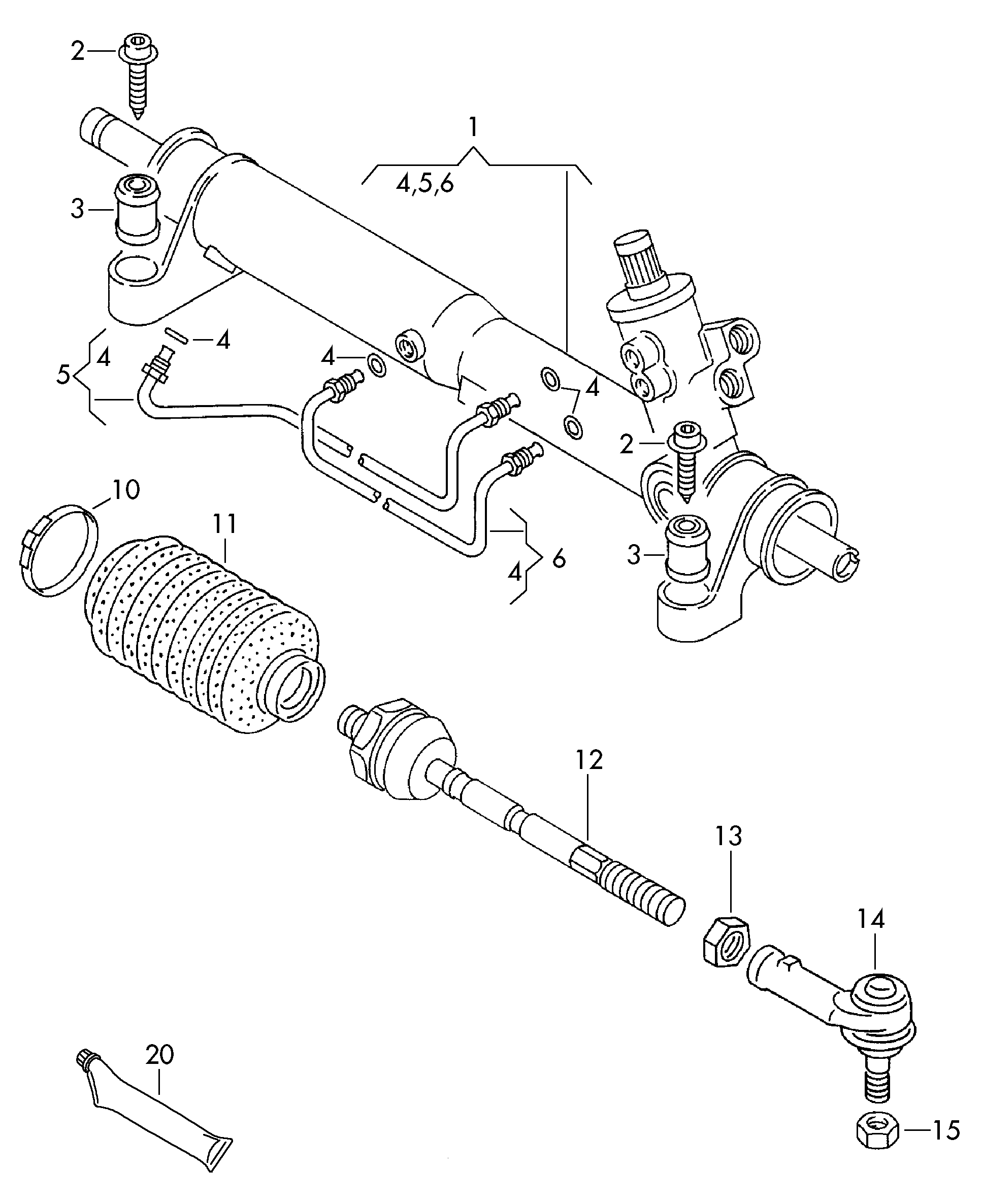 VW 7D0 419 831 - Putekļusargu komplekts, Stūres iekārta ps1.lv