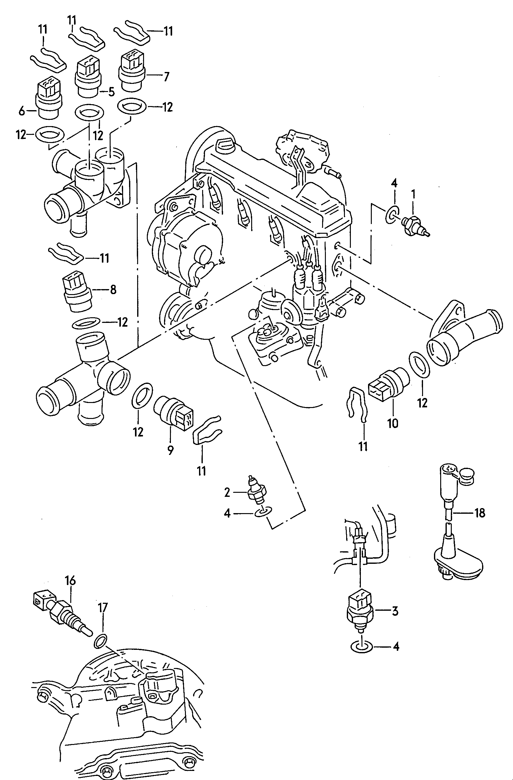 VAG 701 919 369D - Devējs, Dzesēšanas šķidruma temperatūra ps1.lv