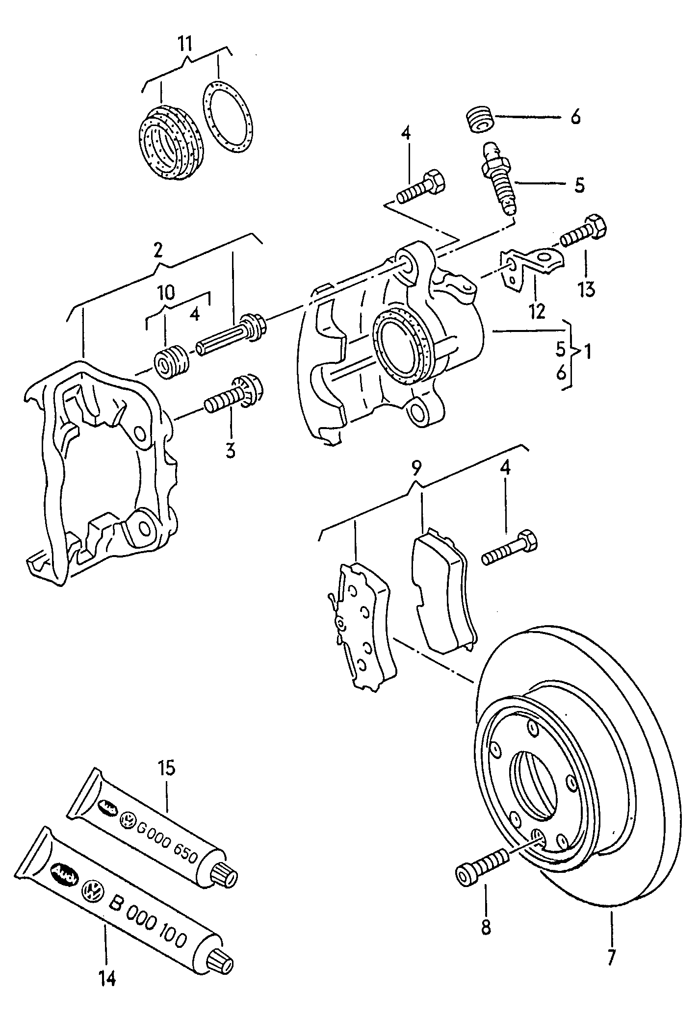 AUDI 701698480 X - 1 set: brake caliper housing ps1.lv