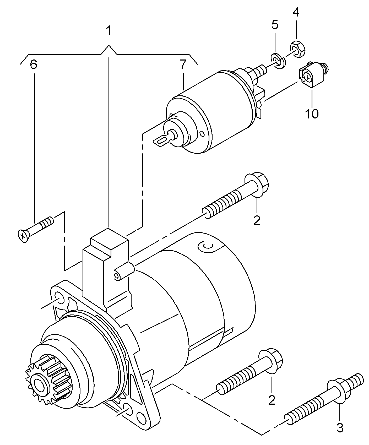 Skoda 0AH 911 023 A - Starteris ps1.lv