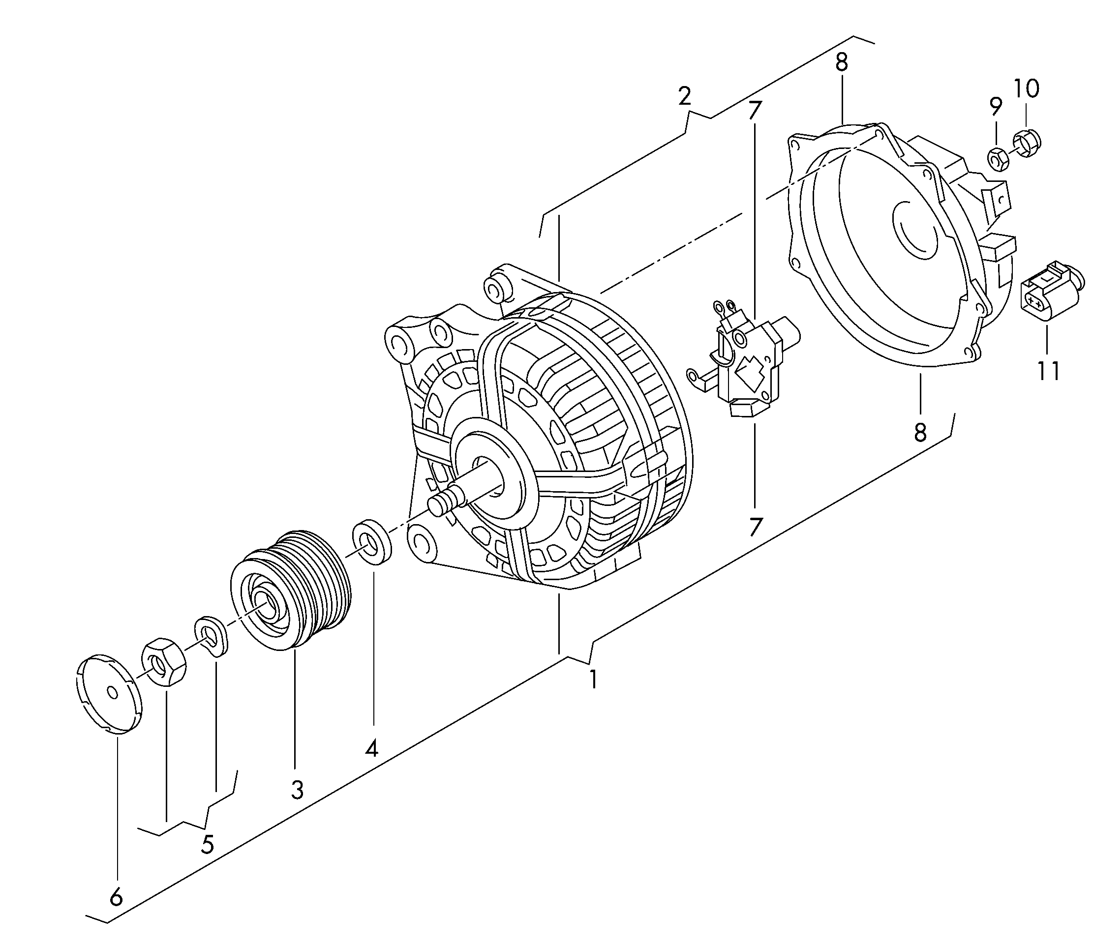 AUDI 03F 903 023 E - Piedziņas skriemelis, Ģenerators ps1.lv