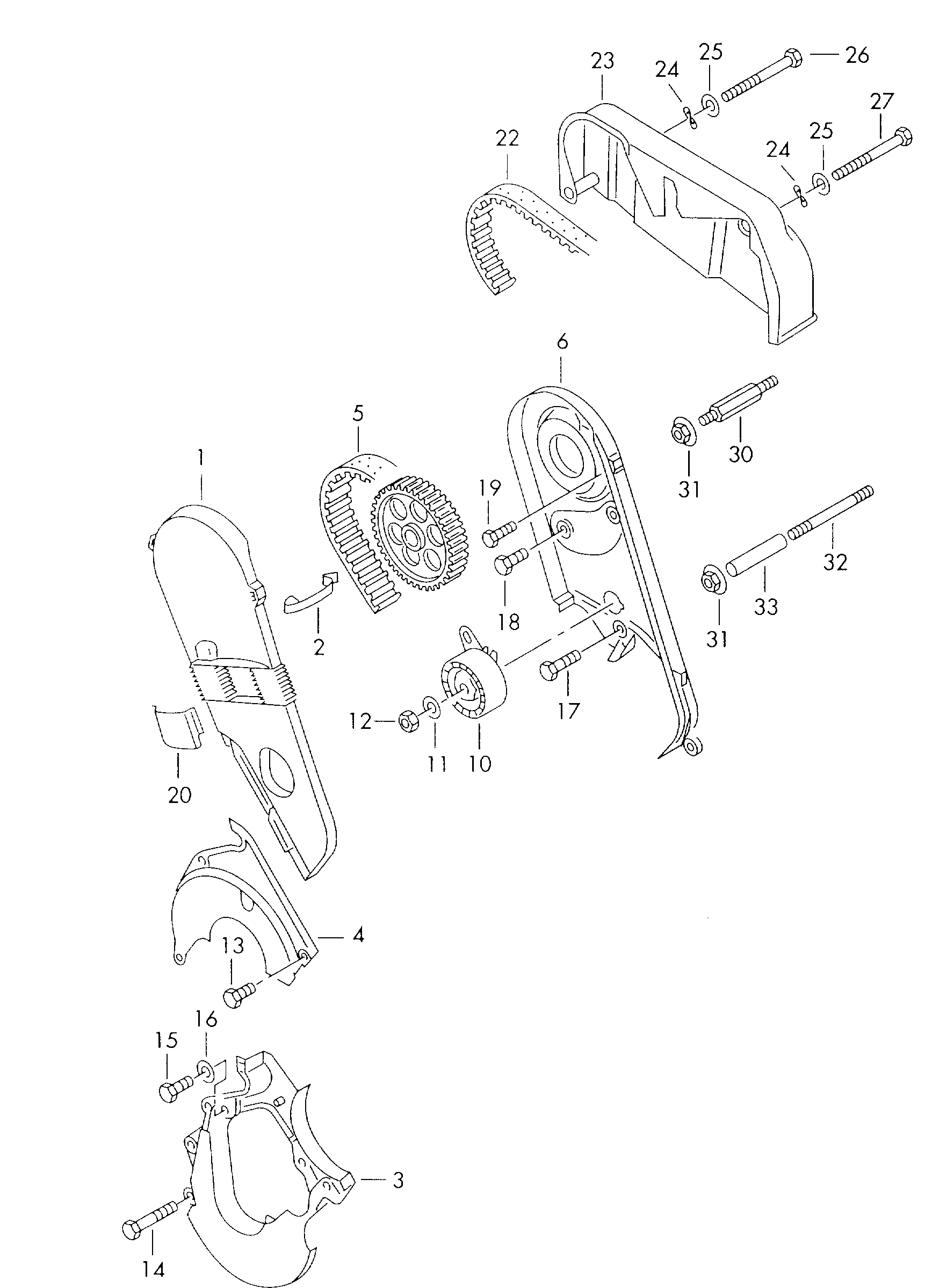 Seat 074109243C - Spriegotājrullītis, Gāzu sadales mehānisma piedziņas siksna ps1.lv