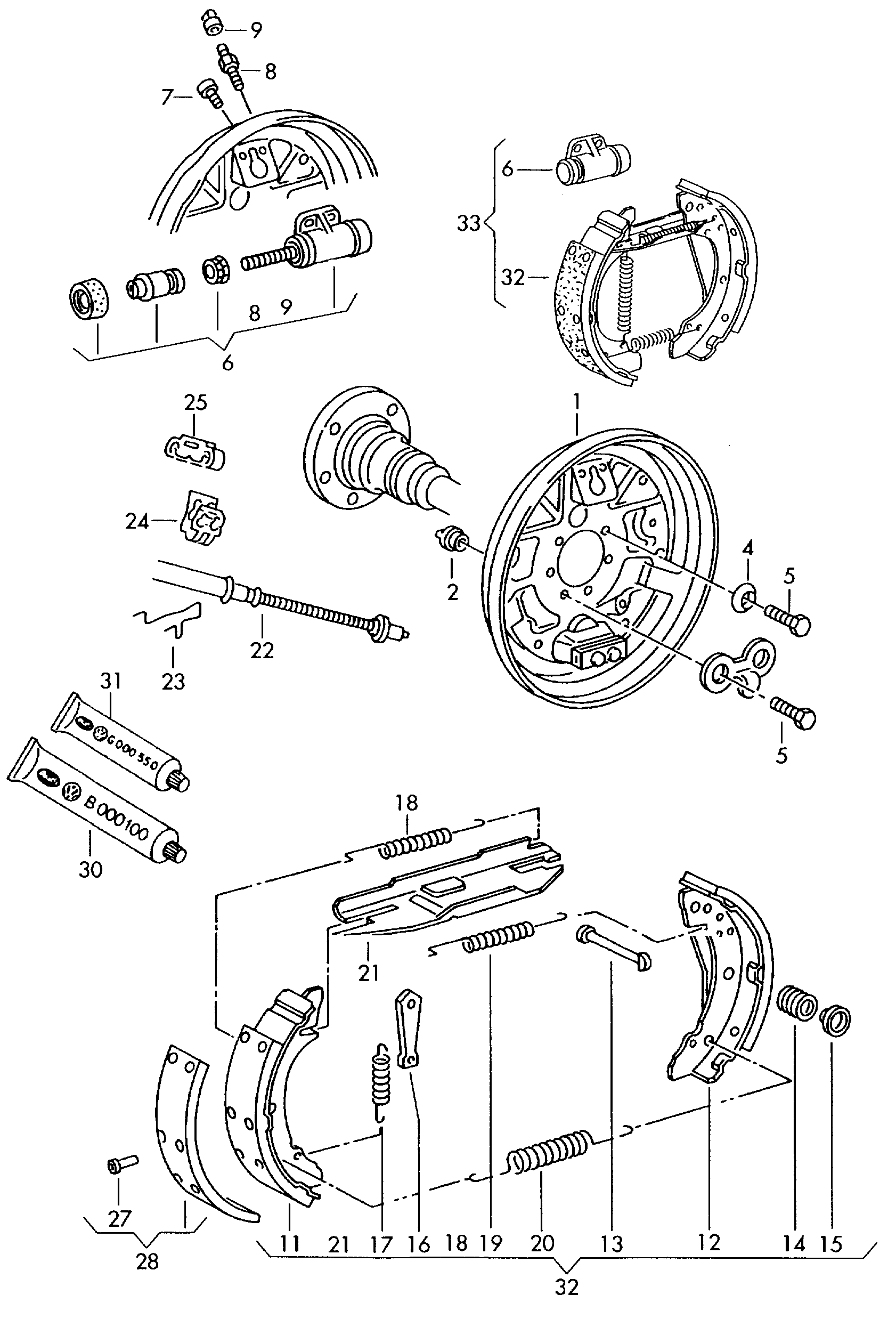 Skoda 1H0 698 511 AX - Bremžu loku komplekts ps1.lv