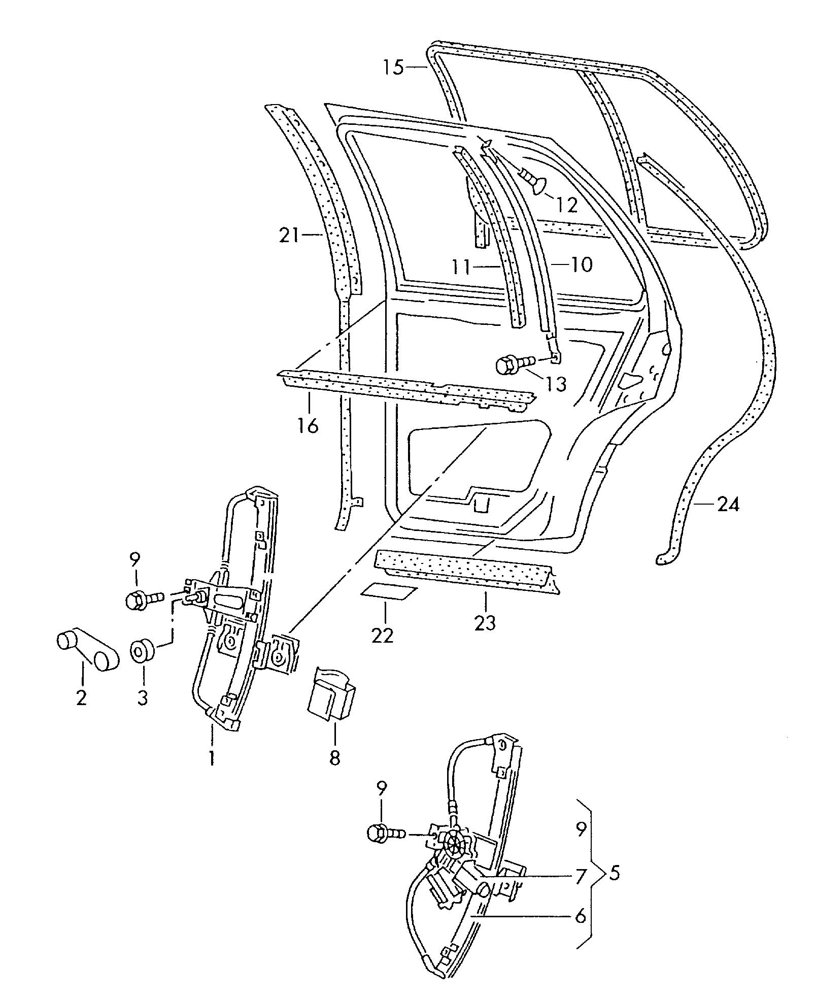 VAG 1H4 839 461 A - Stikla pacelšanas mehānisms ps1.lv