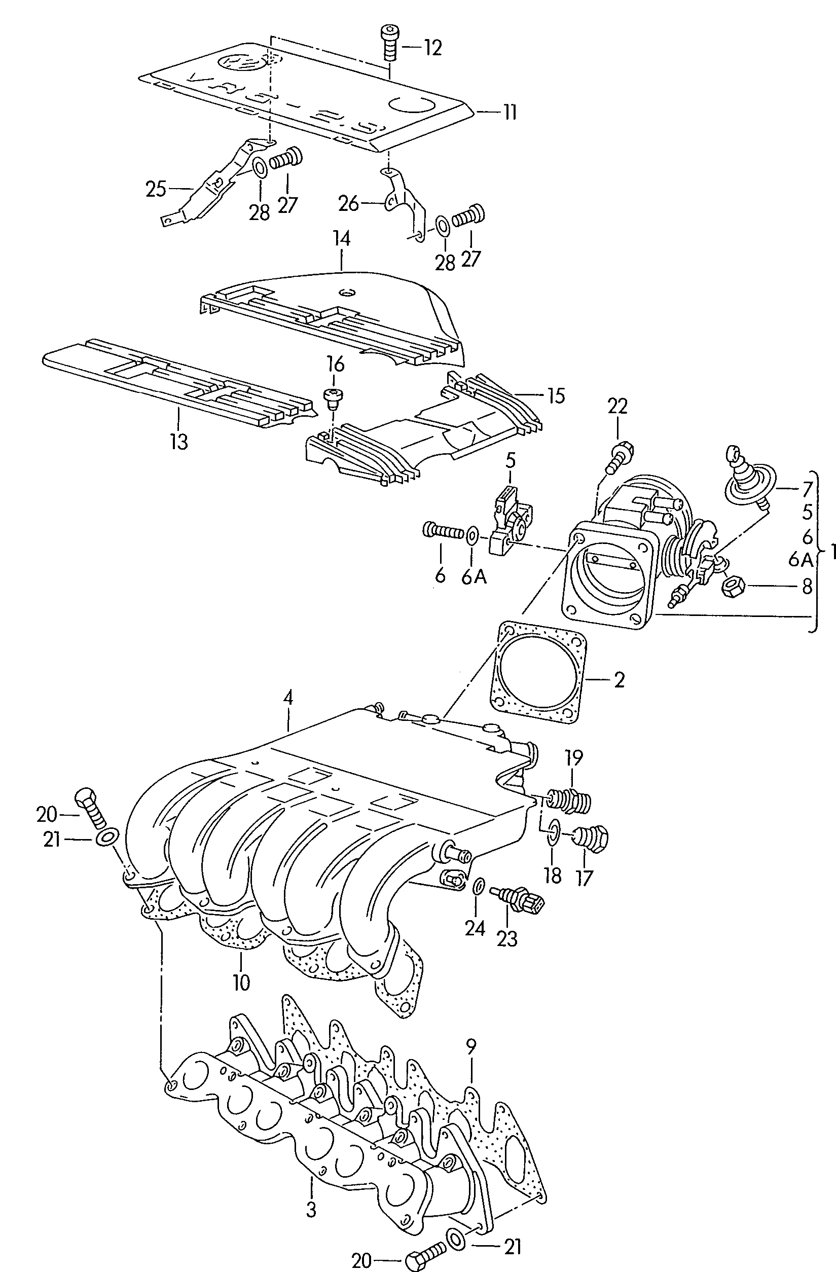 AUDI 021 133 227 J - Blīve, Ieplūdes kolektora korpuss ps1.lv