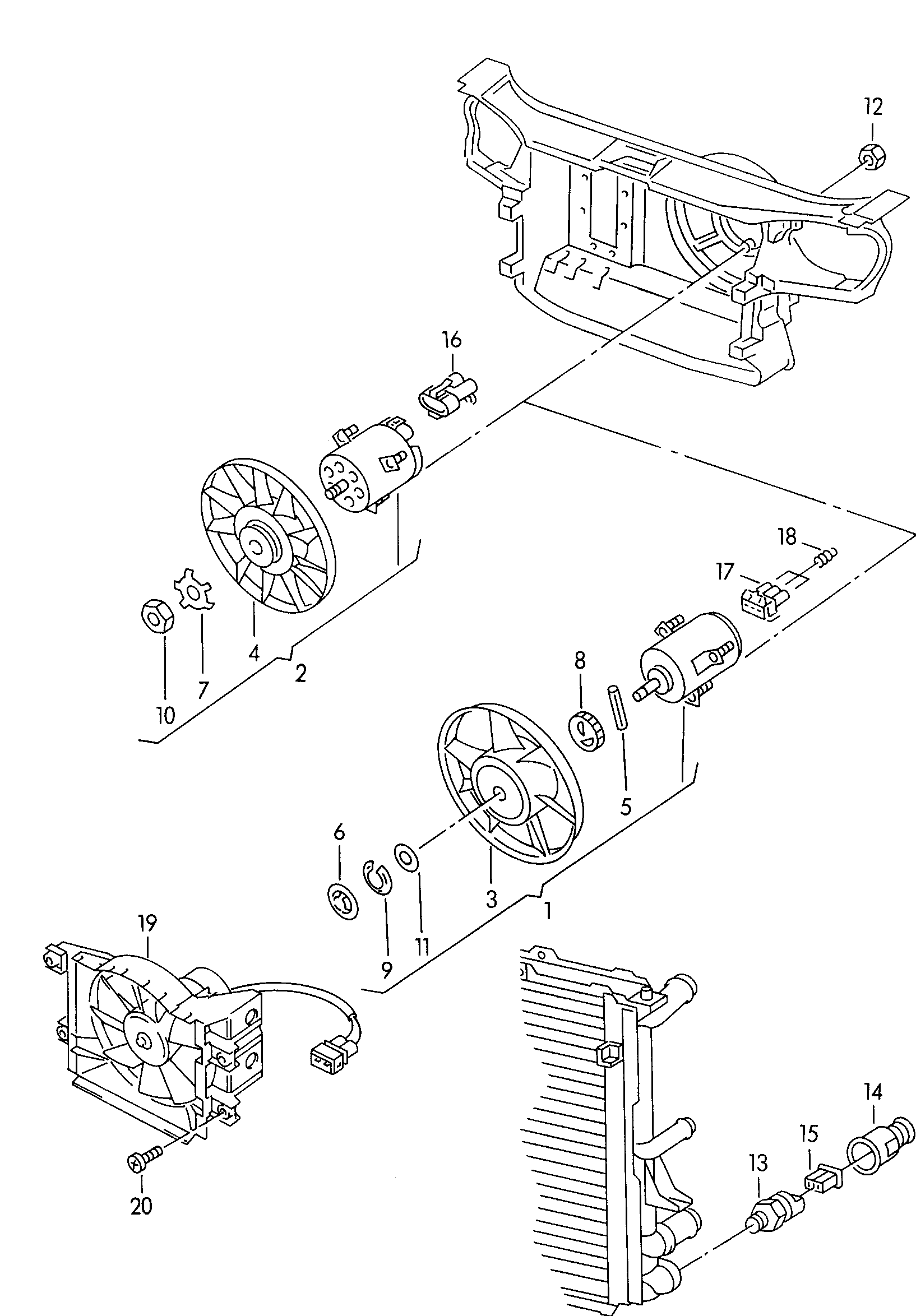 AUDI 1H0 959 455AH - Ventilators, Motora dzesēšanas sistēma ps1.lv