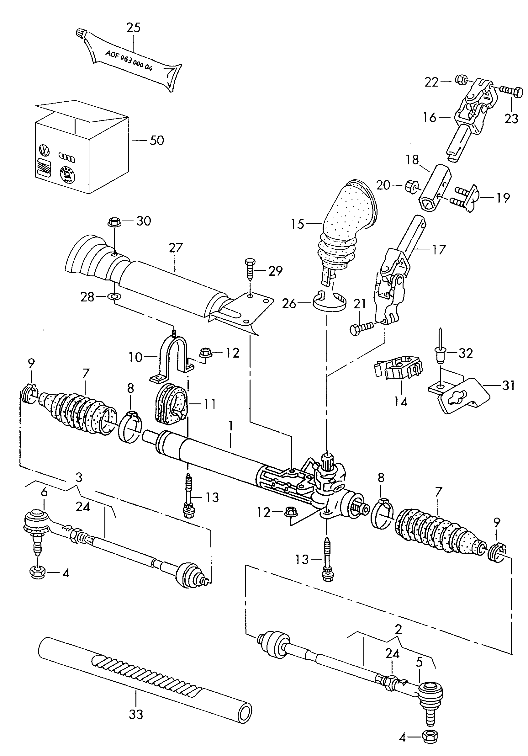 Skoda 1H0 422 804 - Stūres šķērsstiepnis ps1.lv