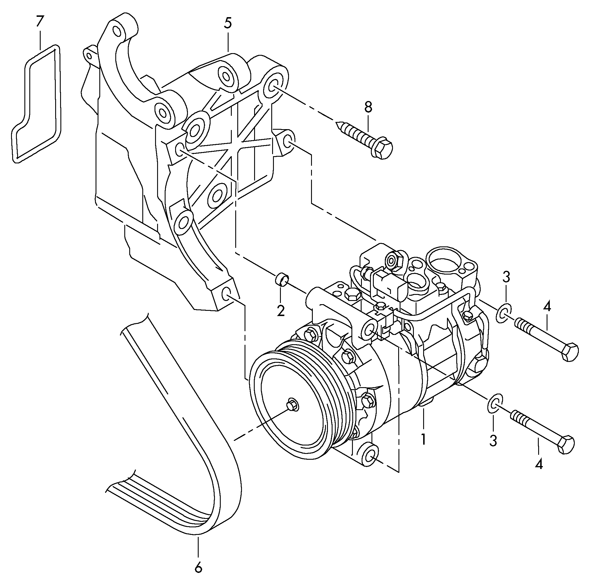 AUDI 7L6820803T - Kompresors, Gaisa kond. sistēma ps1.lv