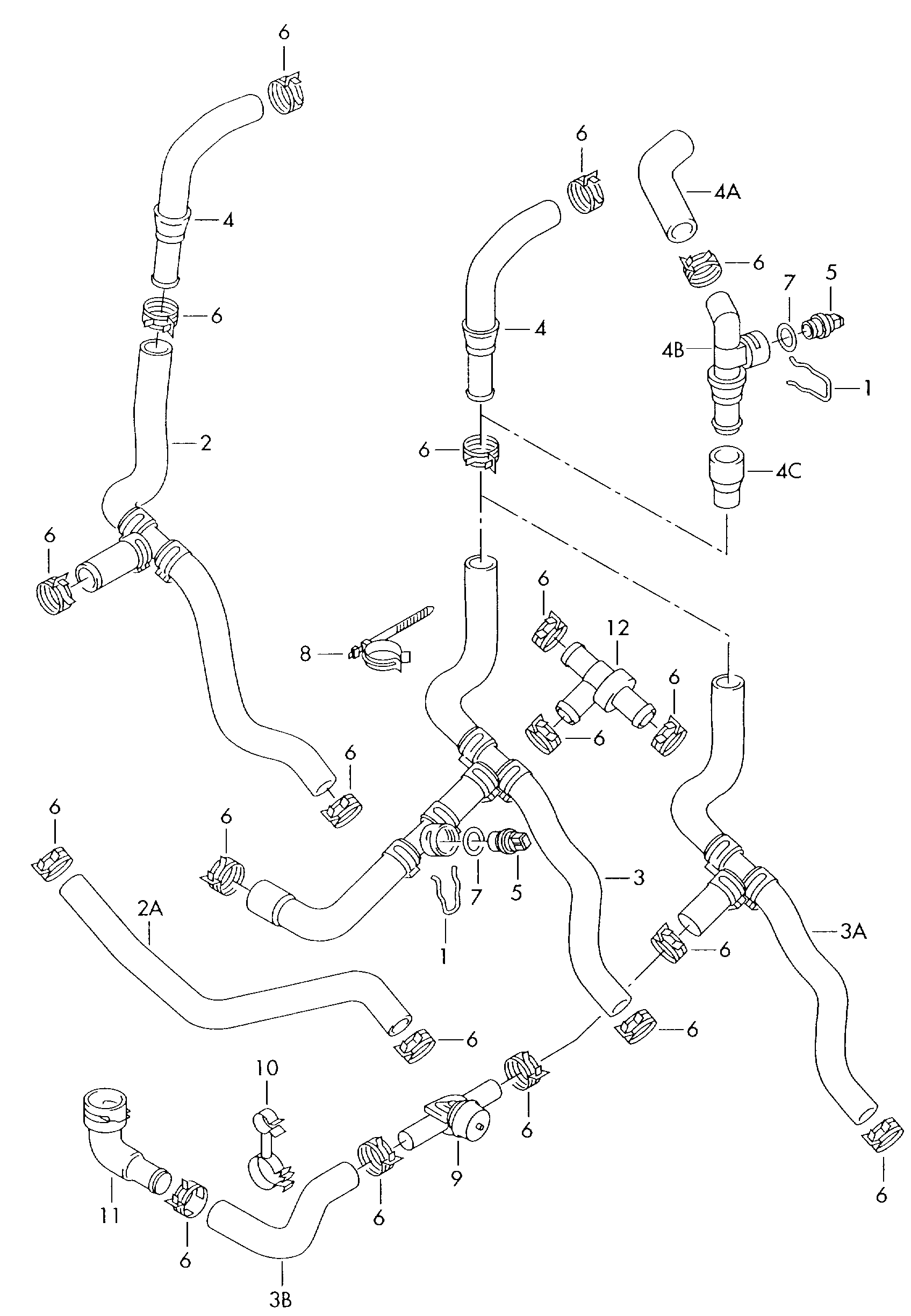 VAG 1J0 122 291C - Dzesēšanas šķidruma caurule ps1.lv